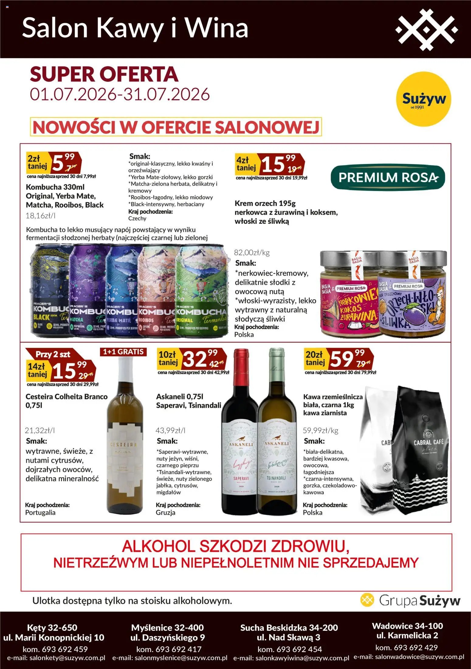 Sużyw gazetka - Salon kawy i wina