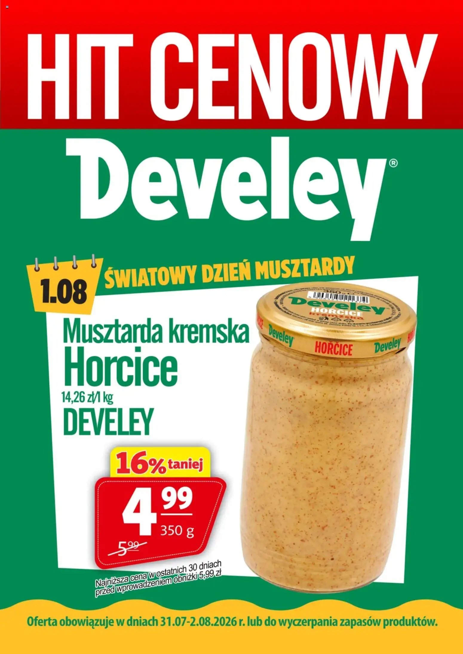 Prim Market promocja - Musztarda Horcice Develey