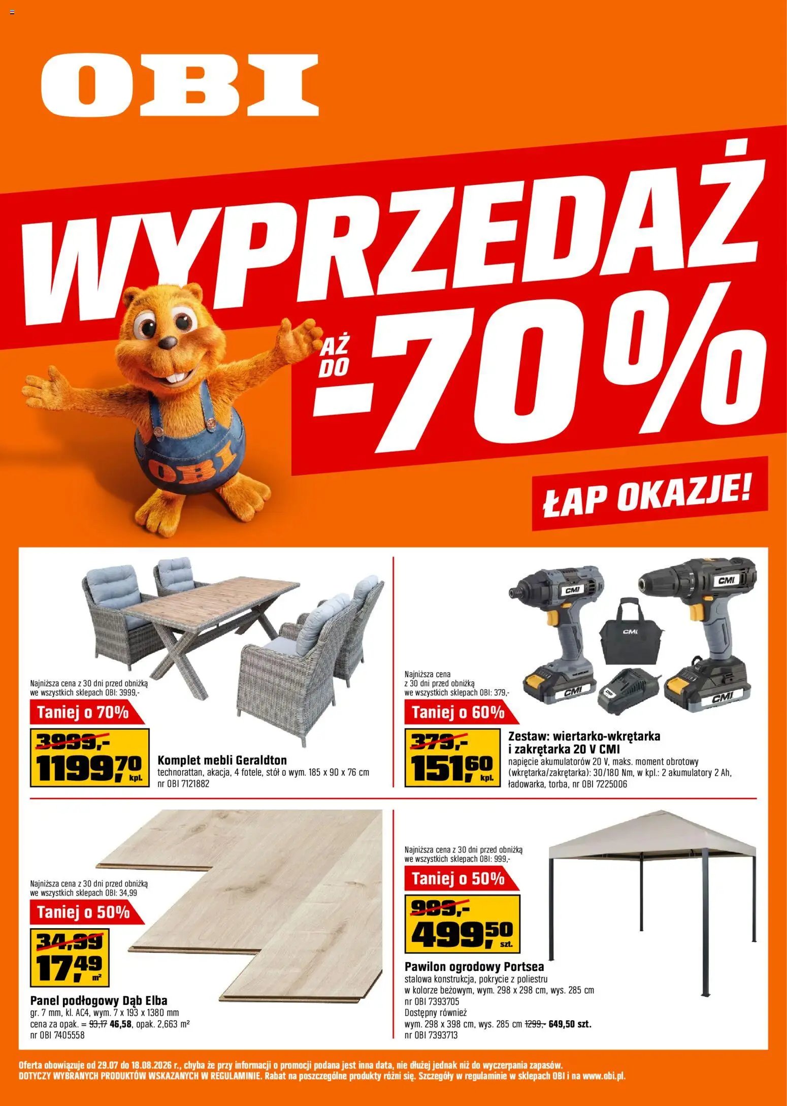 OBI gazetka - Wyprzedaż