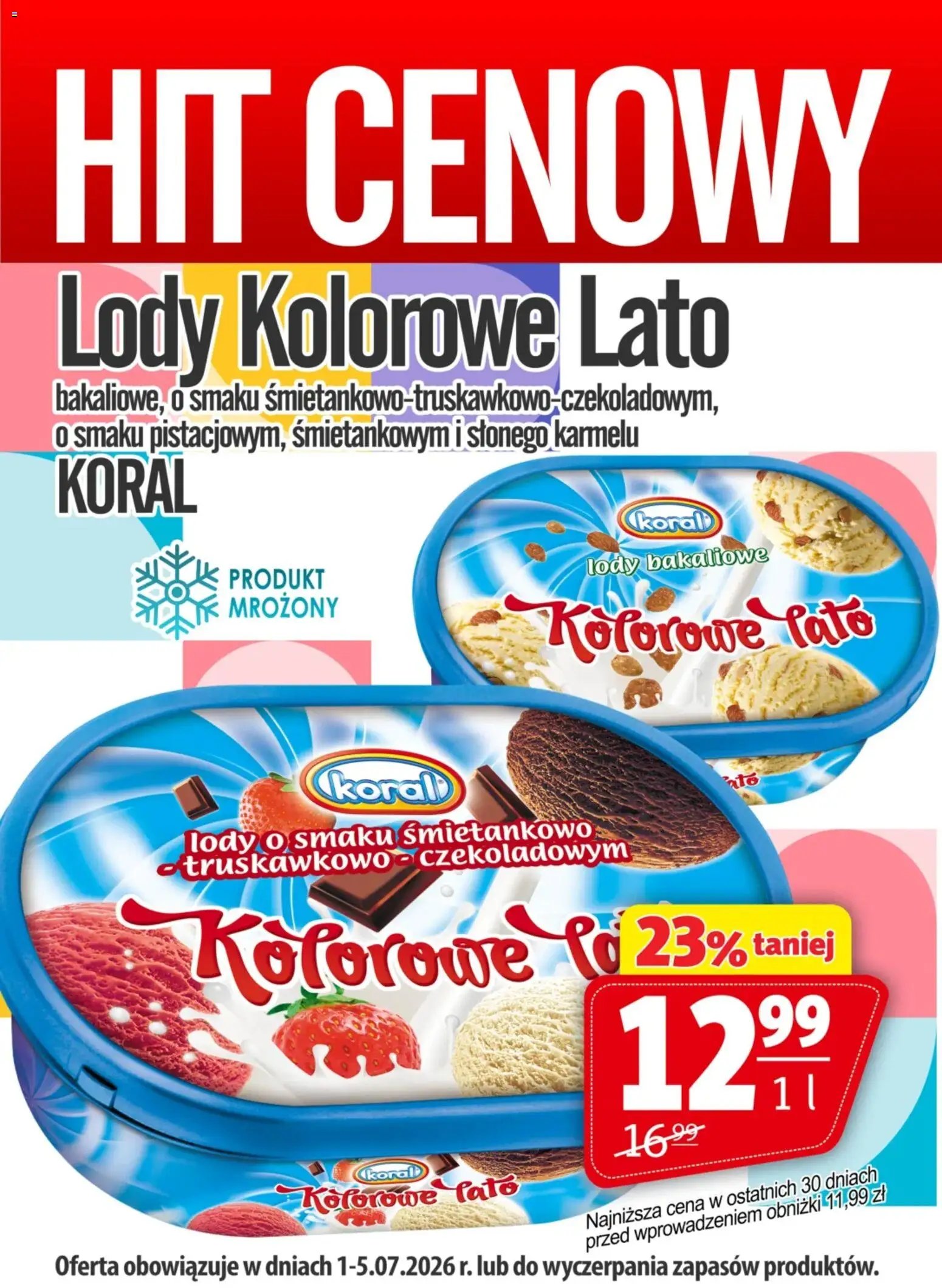 Prim Market promocja - Lody Kolorowe Lato Koral