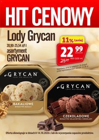 Prim Market promocja - Lody Grycan