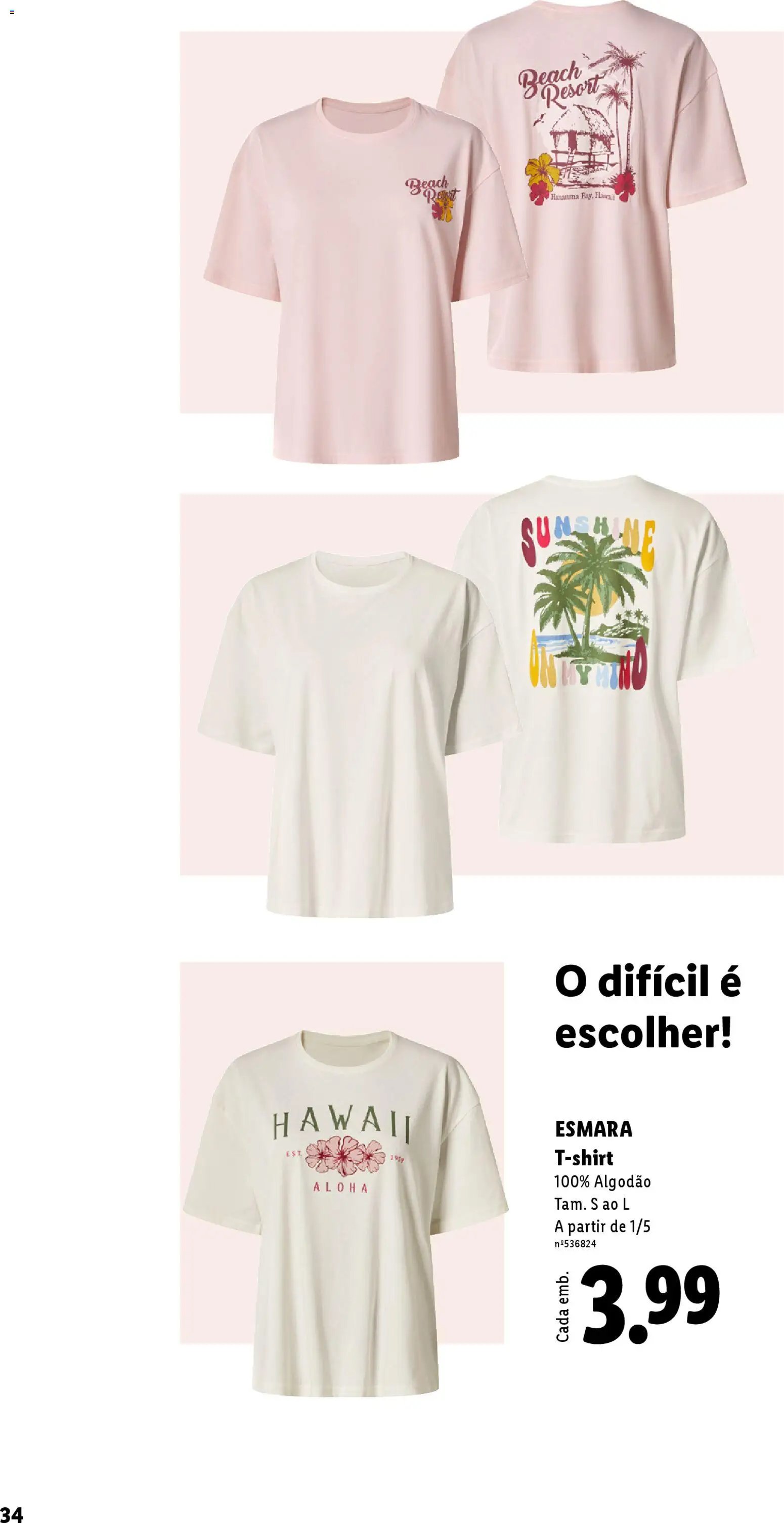 Lidl folheto Esmara (2026-04-20 - 2026-06-07) | 34