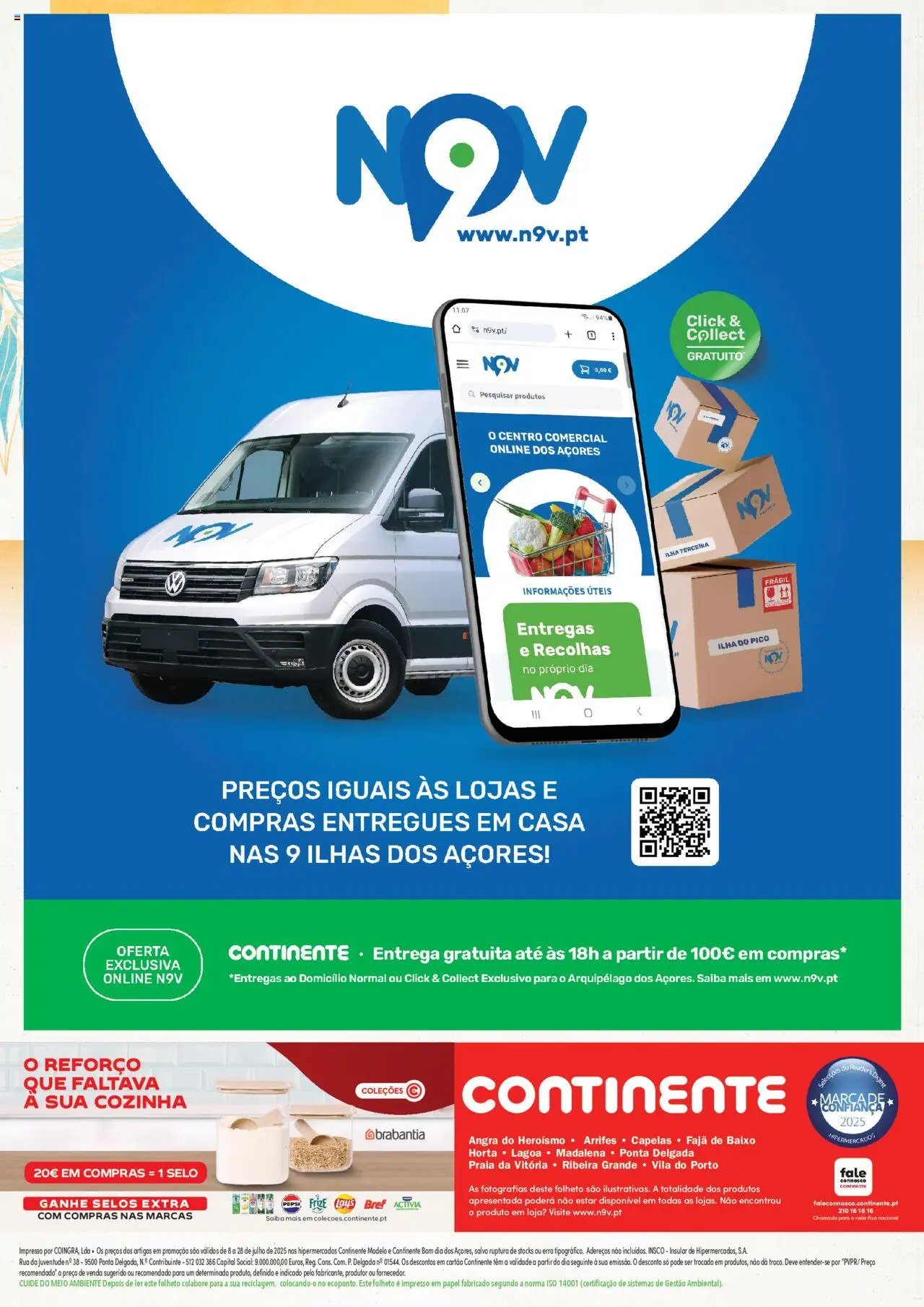 Continente - Açores: Cervejas, Aperitivos e Mariscos (2025-07-08 - 2025-07-28)