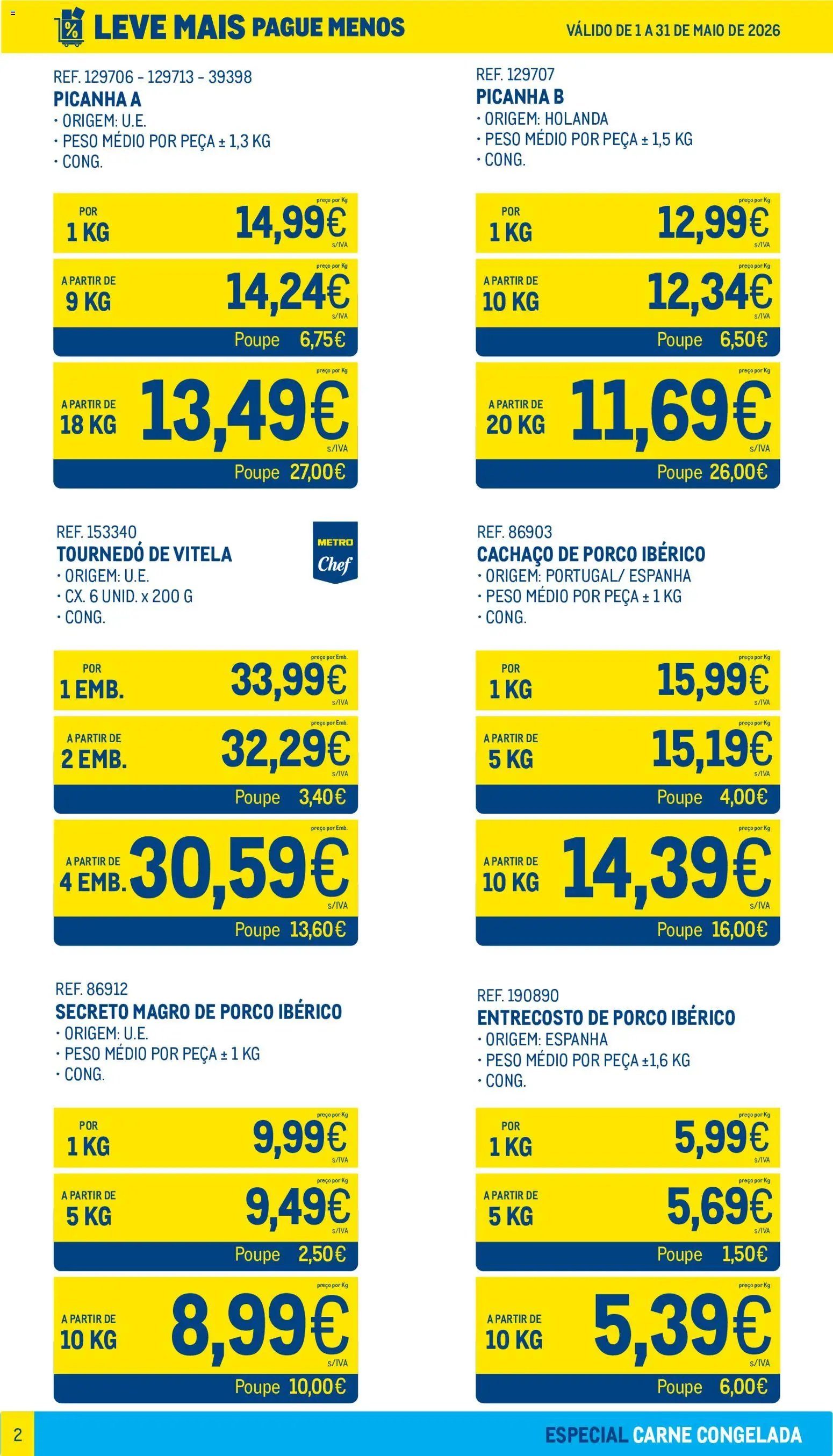 Makro Leve Mais Pague Menos - Carne Congelada (2026-05-01 - 2026-05-31) | 2