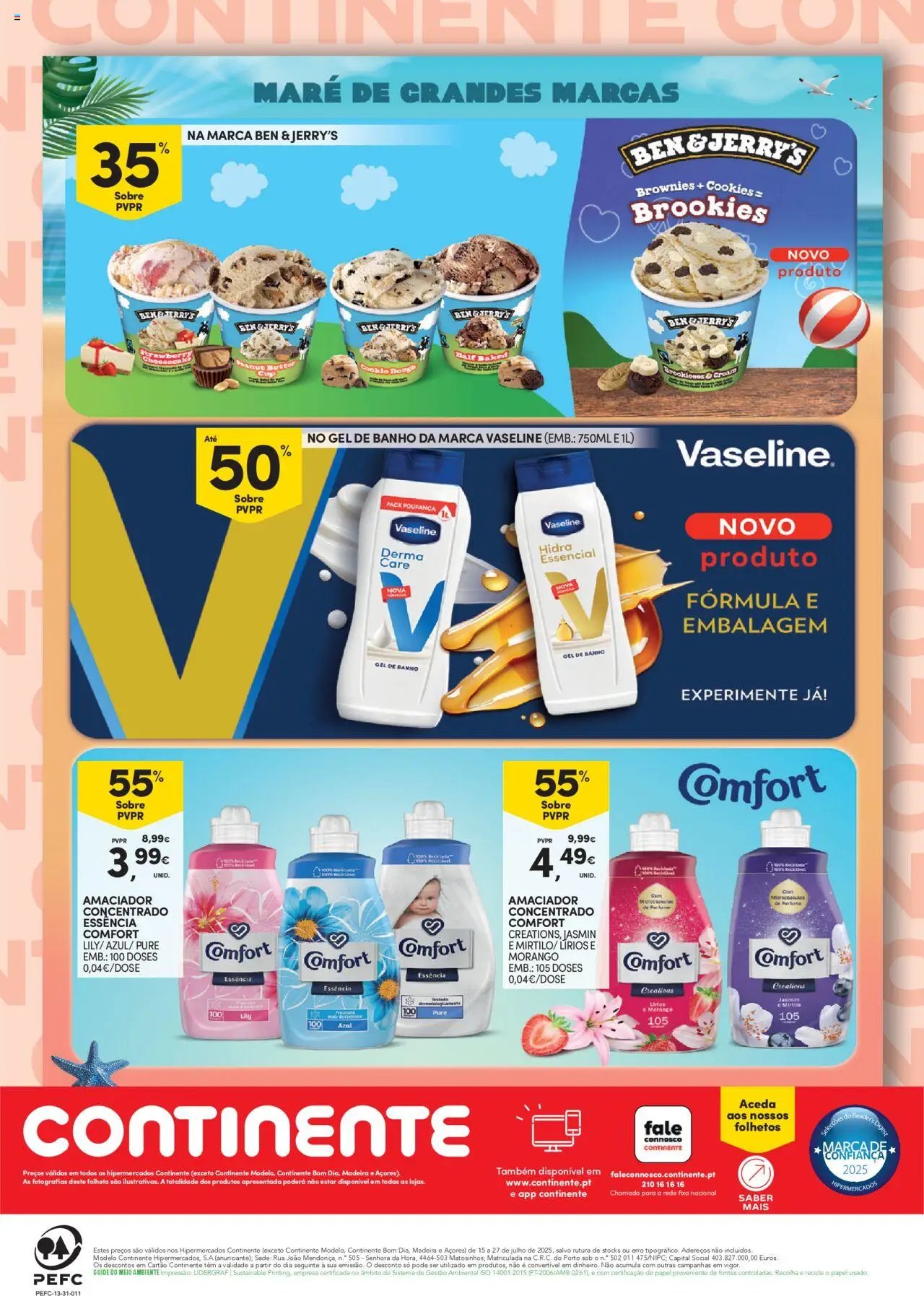 Continente - Unilever: Maré de Grandes Marcas (2025-07-15 - 2025-07-27)