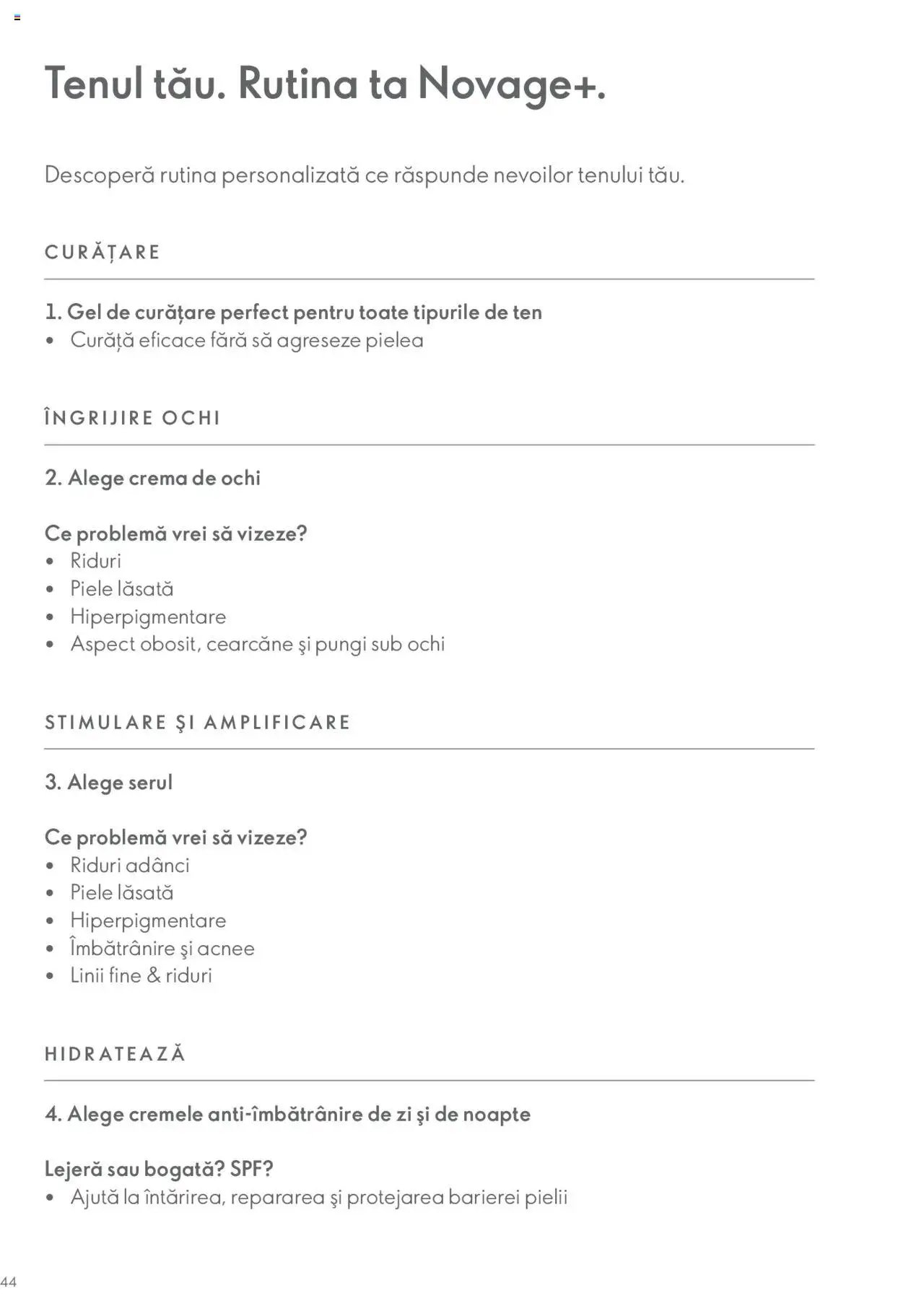 Oriflame catalog - Ghidul NOVAGE+