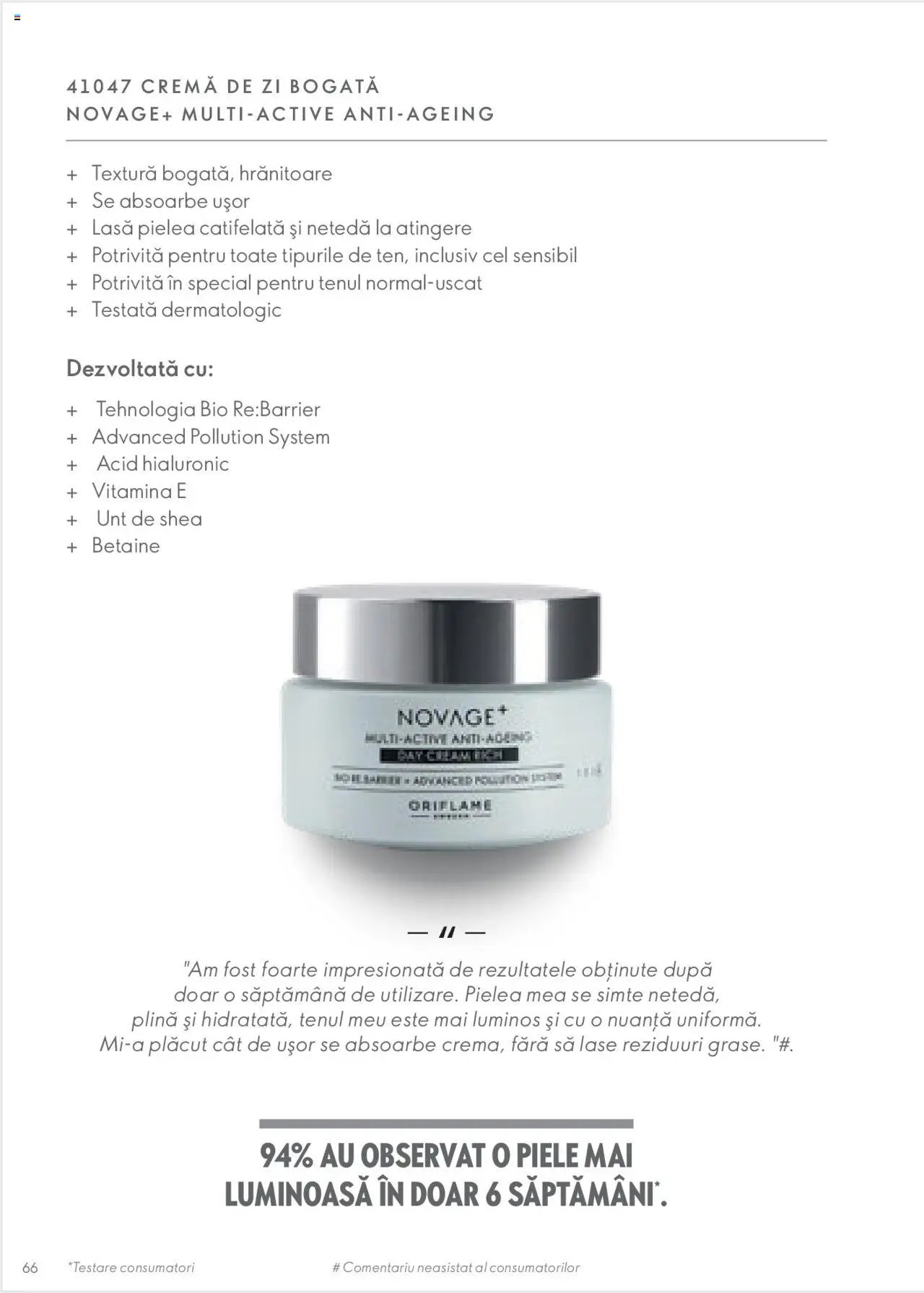 Oriflame catalog - Ghidul NOVAGE+