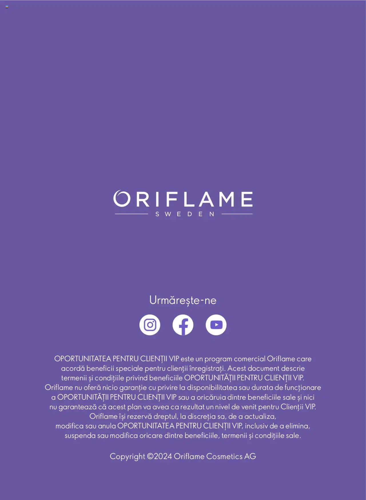 Oriflame catalog - Oportunitatea de Client VIP