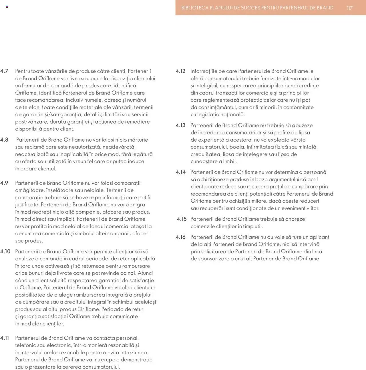 Oriflame catalog - Planul de Succes pentru Partenerul de Brand