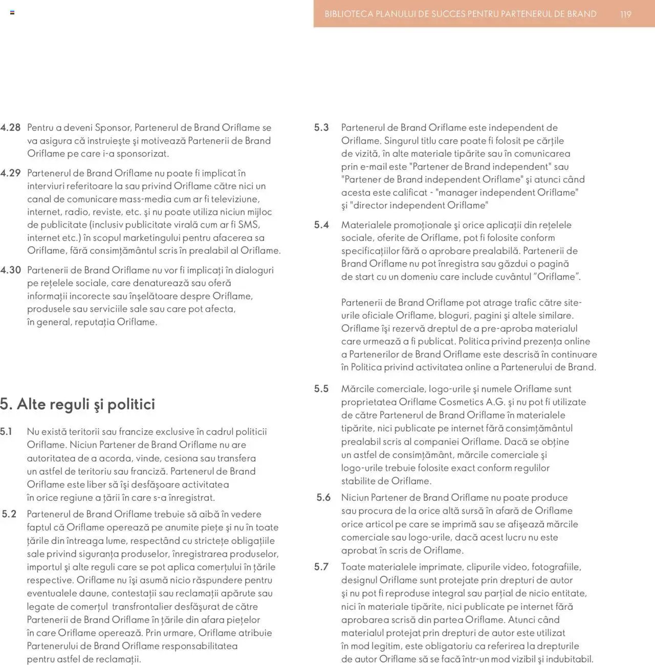 Oriflame catalog - Planul de Succes pentru Partenerul de Brand