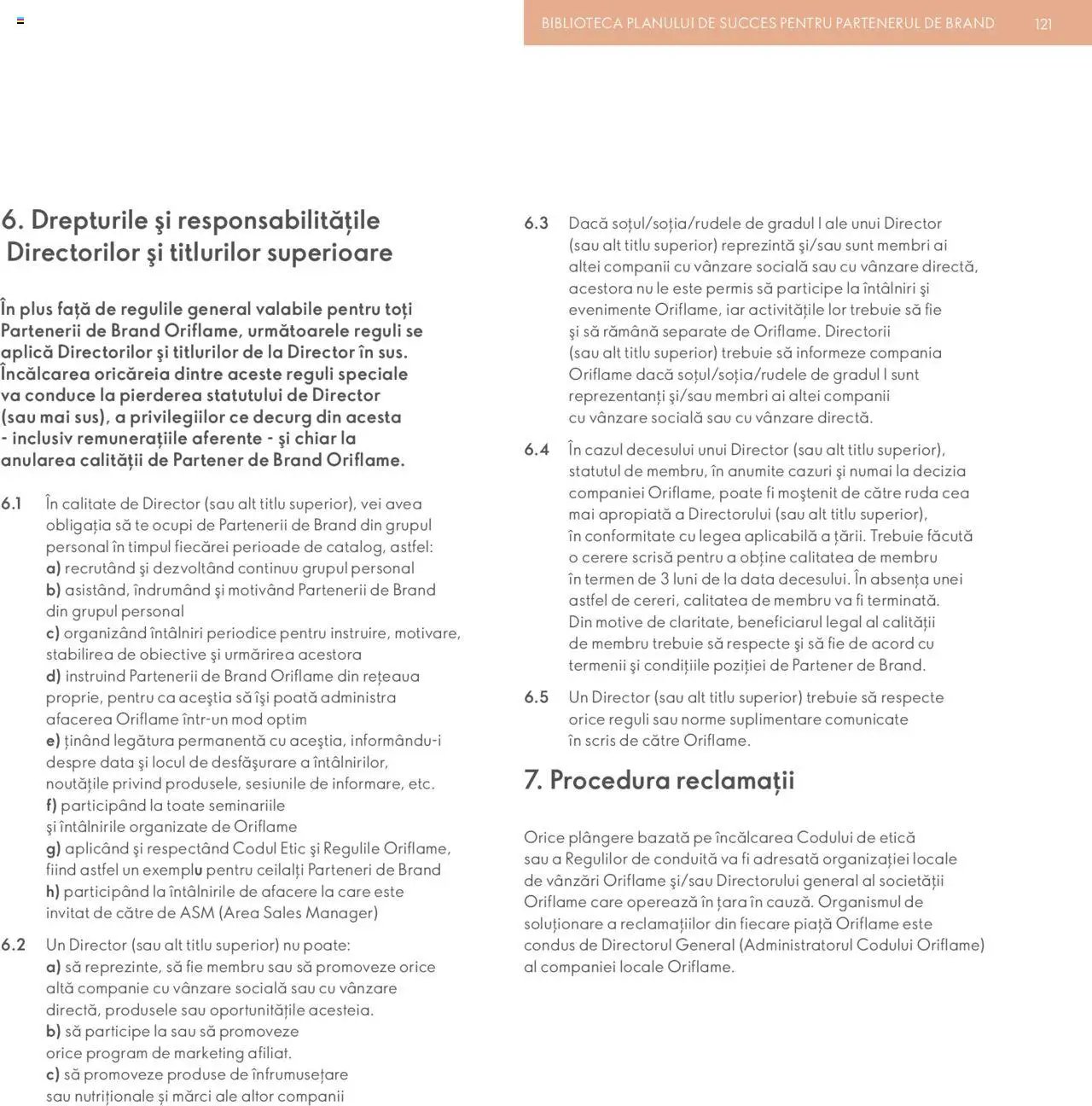 Oriflame catalog - Planul de Succes pentru Partenerul de Brand