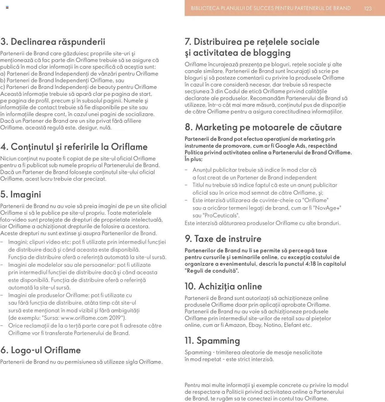 Oriflame catalog - Planul de Succes pentru Partenerul de Brand