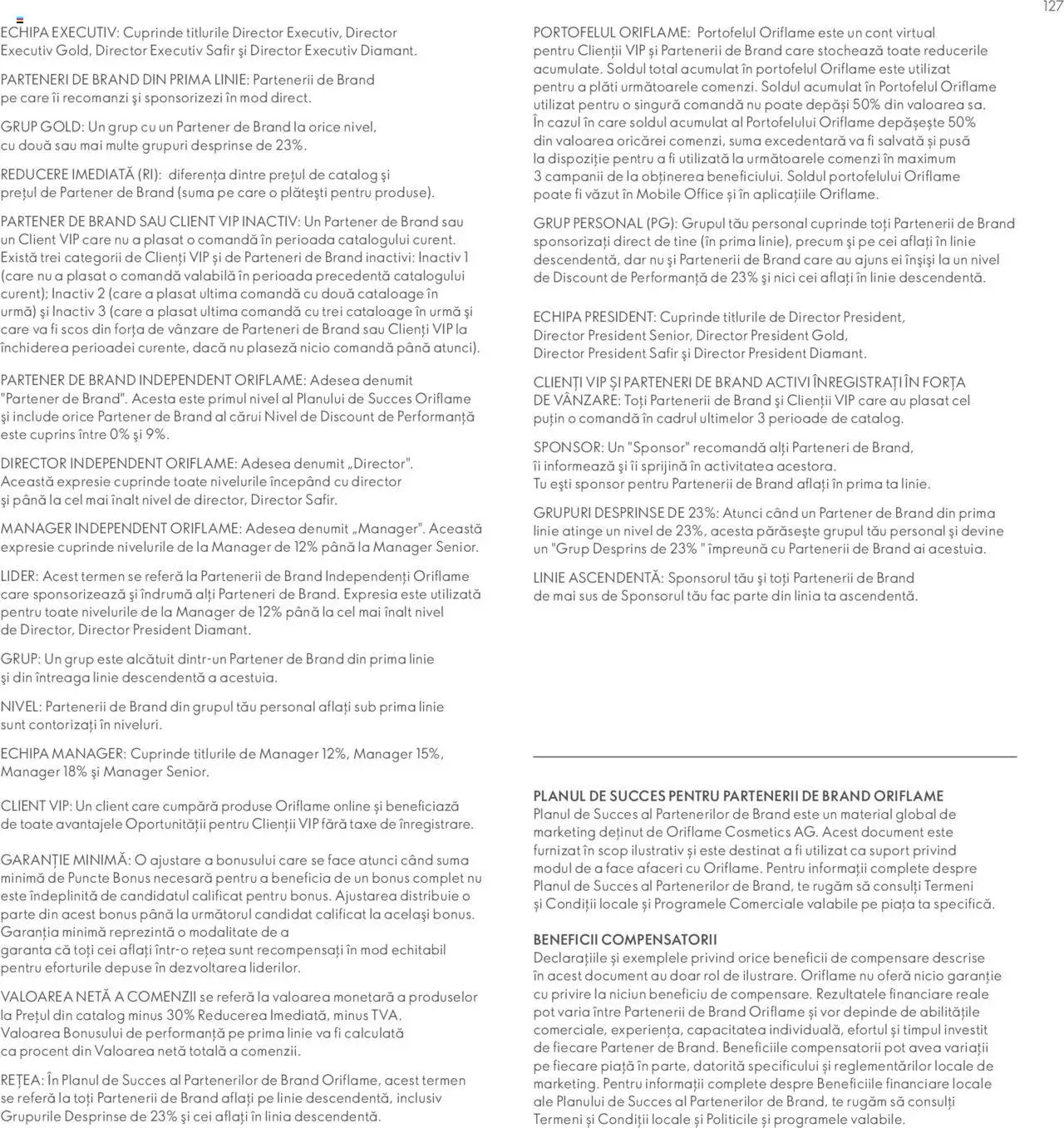 Oriflame catalog - Planul de Succes pentru Partenerul de Brand
