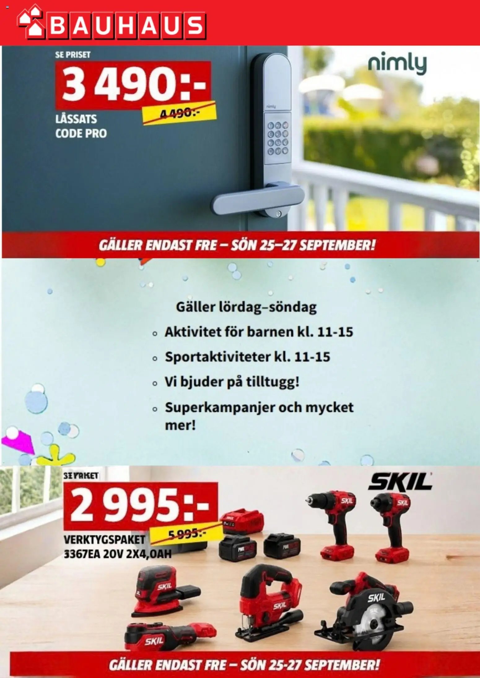 Bauhaus erbjudanden familjehelg