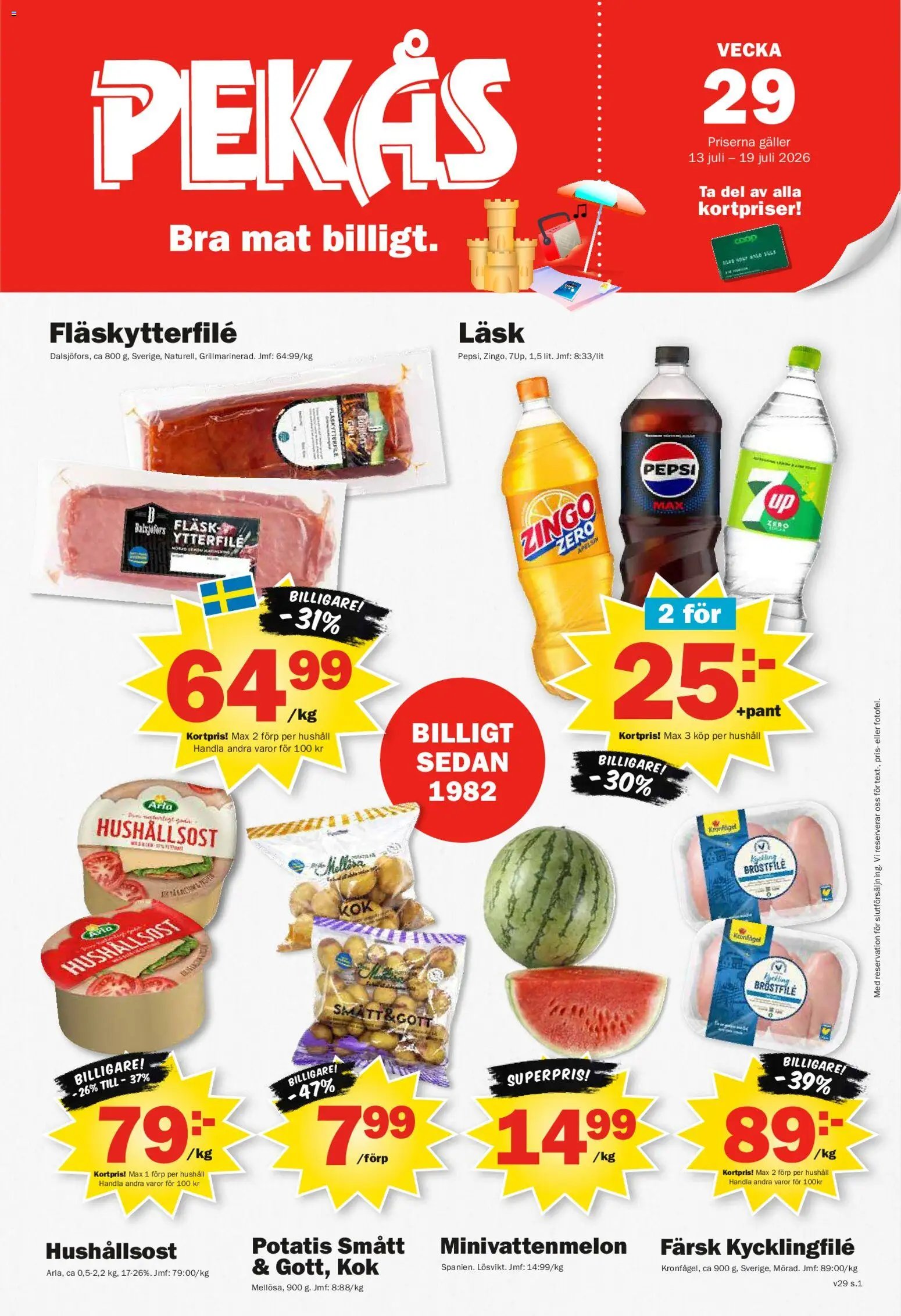 Pekås erbjudanden