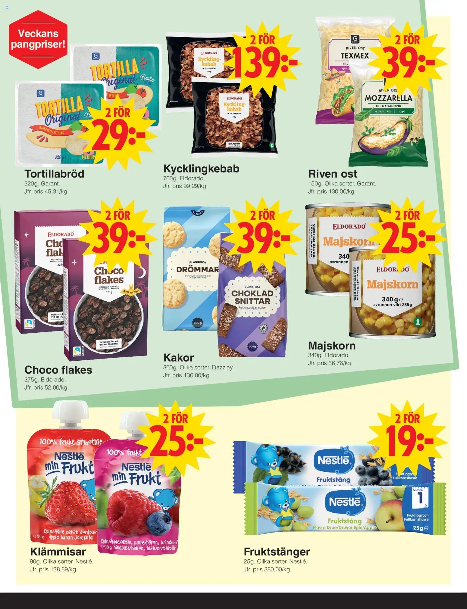 Matöppet erbjudanden