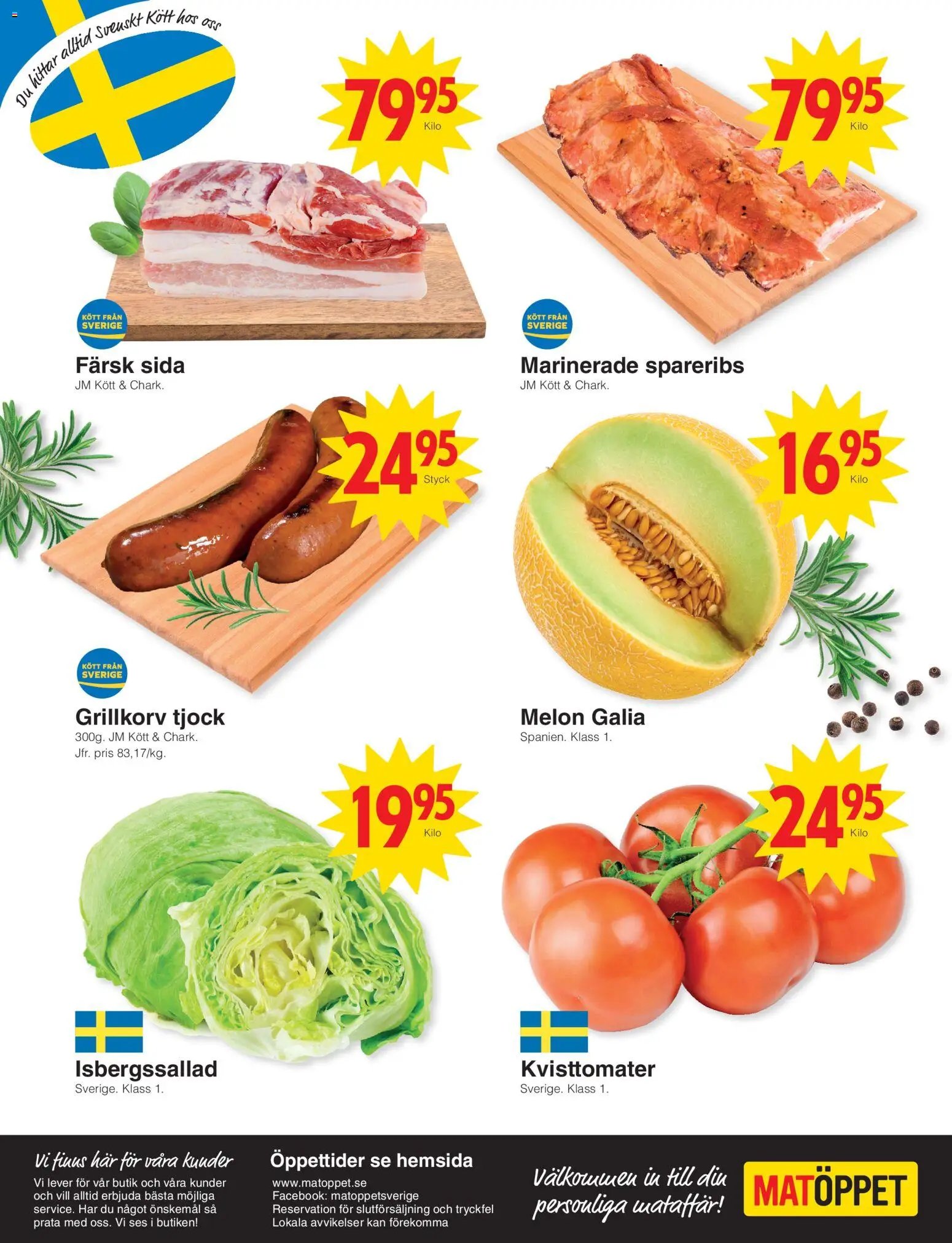 Matöppet erbjudanden