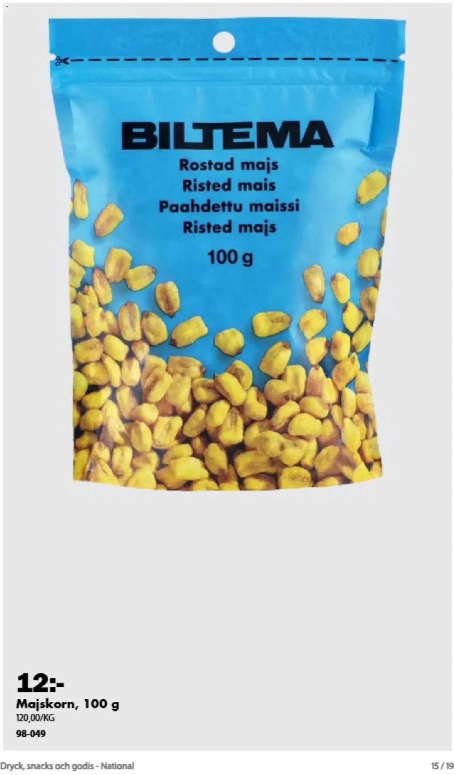 Biltema erbjudanden Dryck, snacks och godis