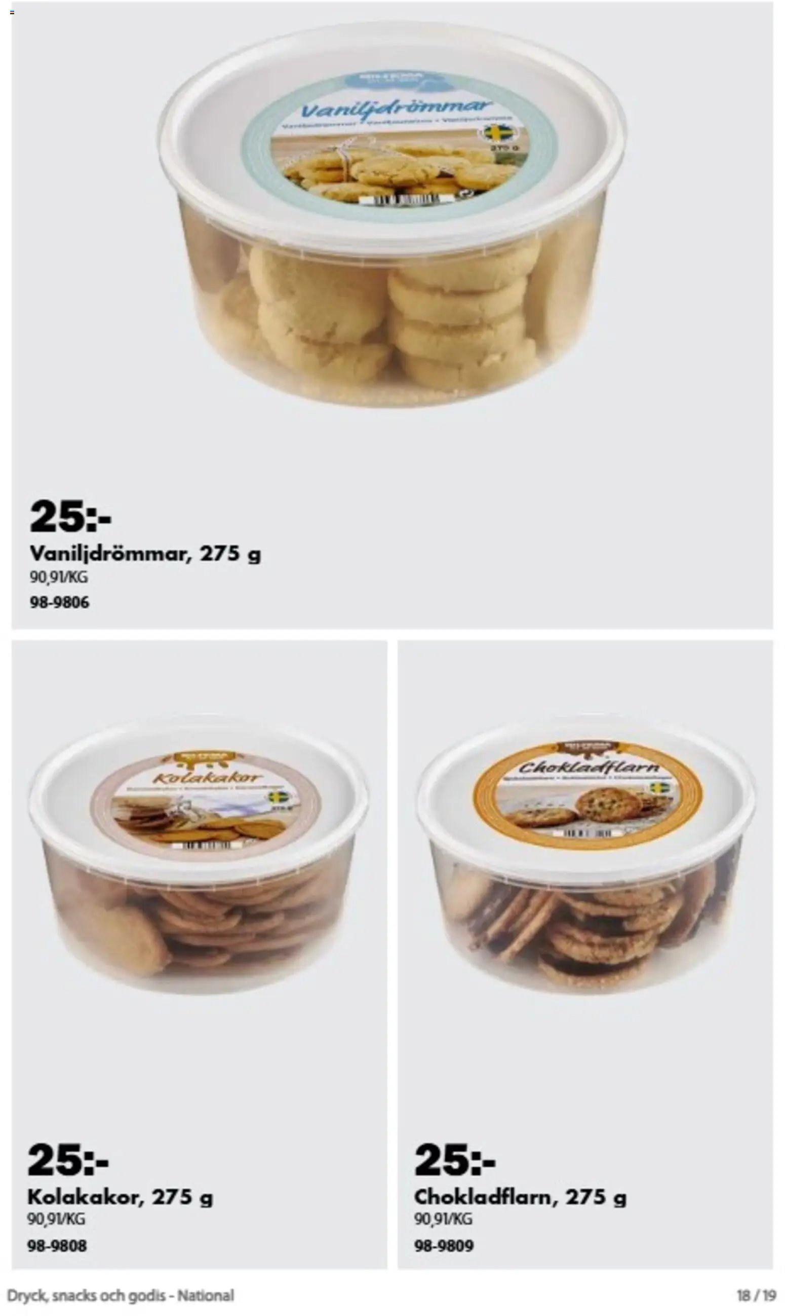 Biltema erbjudanden Dryck, snacks och godis