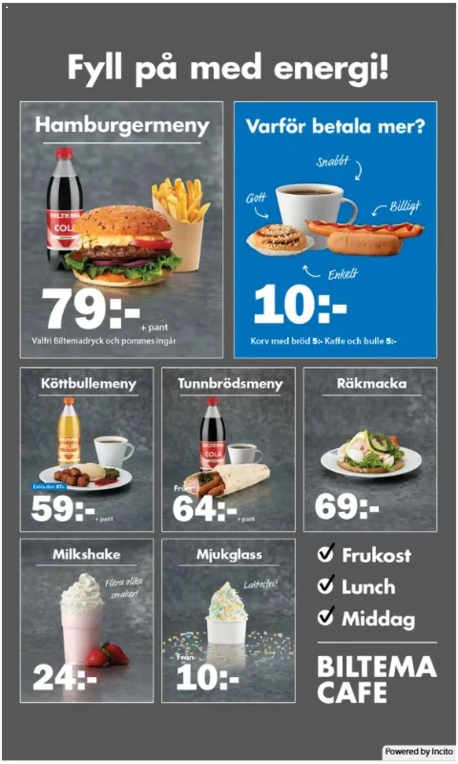 Biltema erbjudanden Dryck, snacks och godis