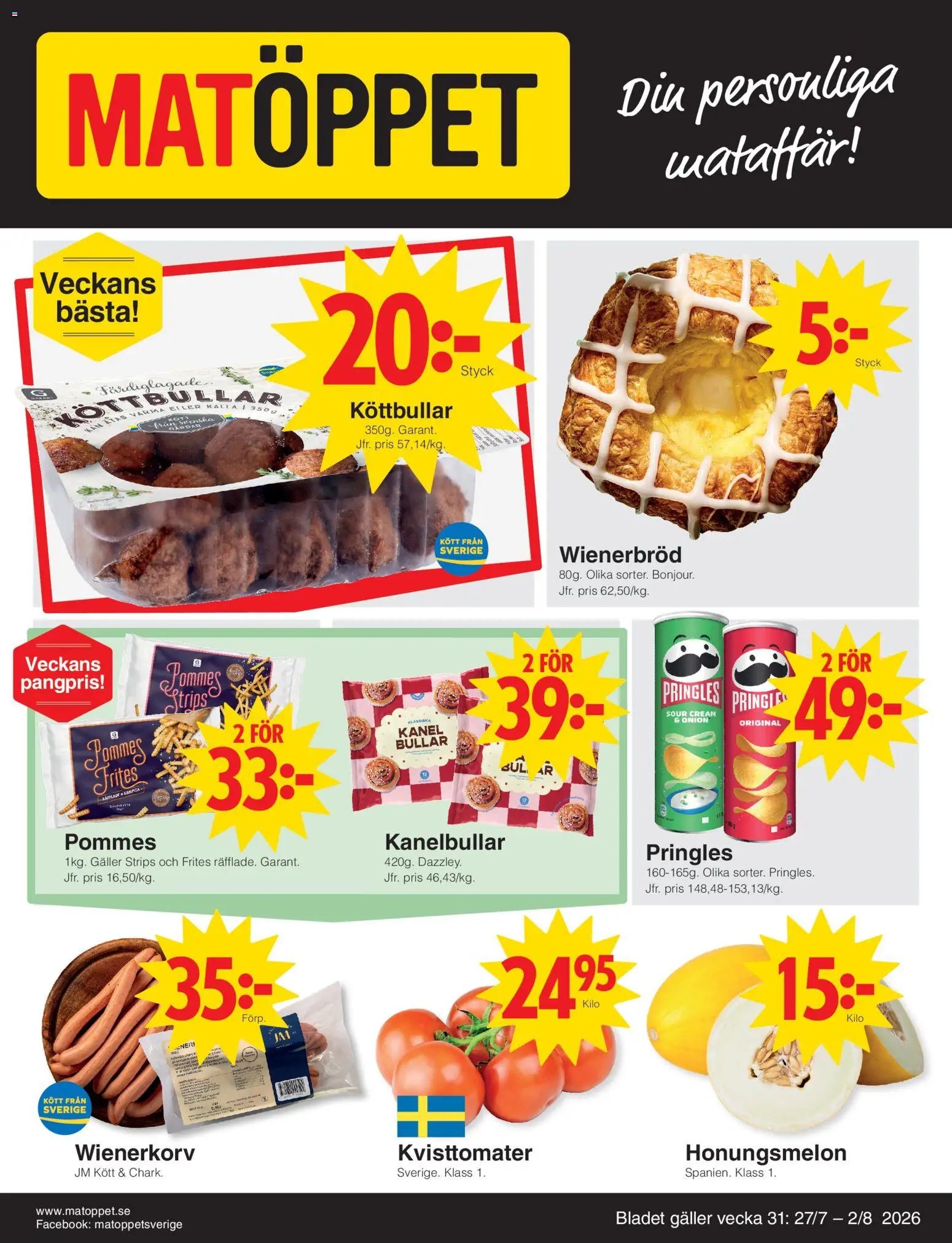 Matöppet erbjudanden
