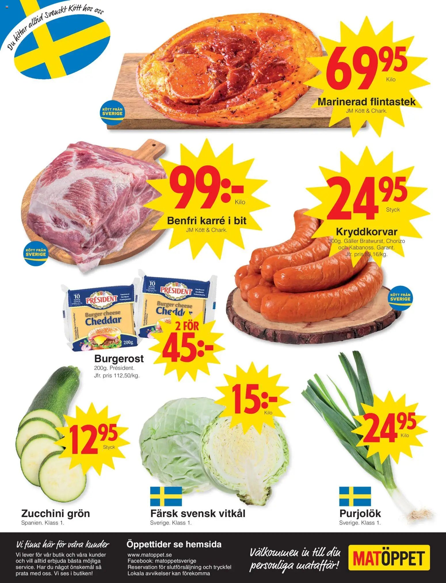 Matöppet erbjudanden