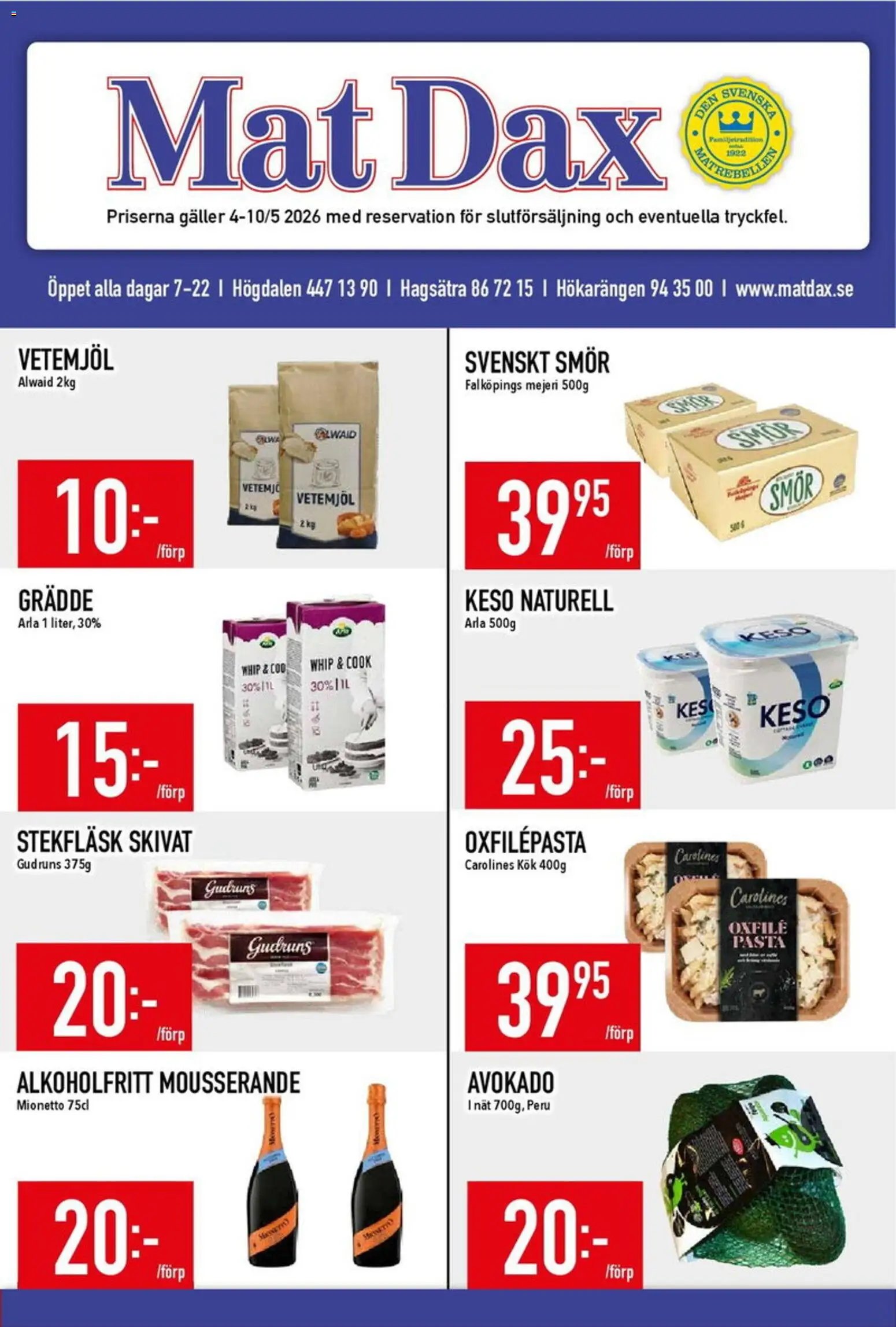 Matdax erbjudanden