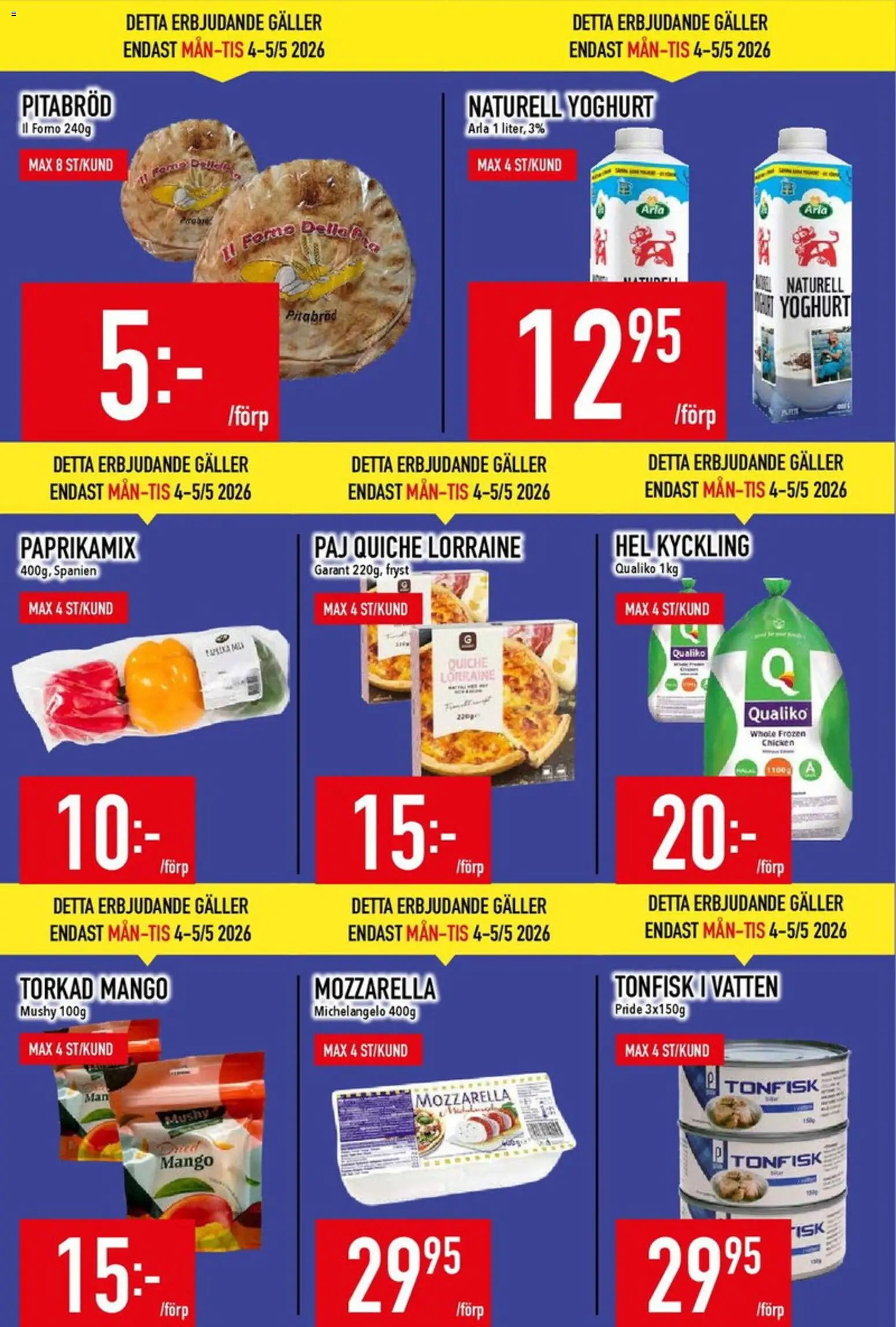 Matdax erbjudanden