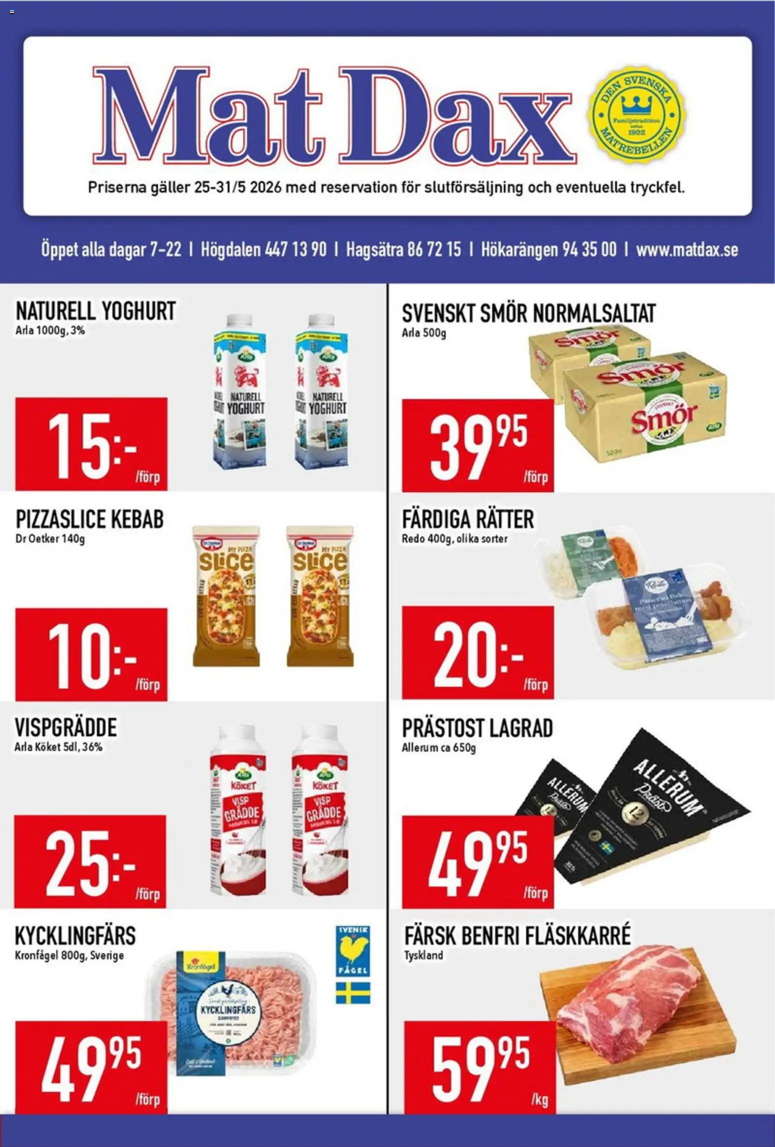 Matdax erbjudanden