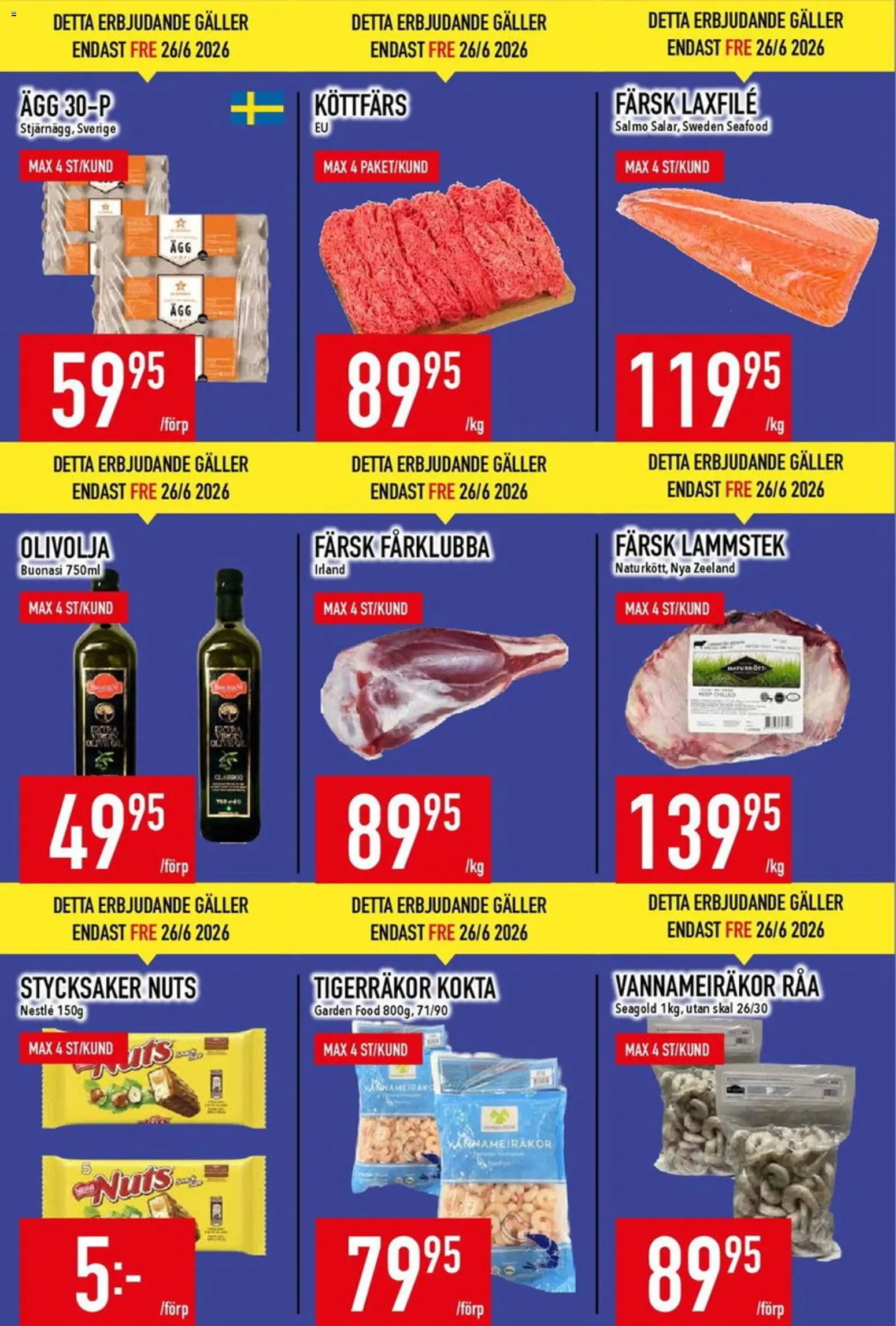 Matdax erbjudanden
