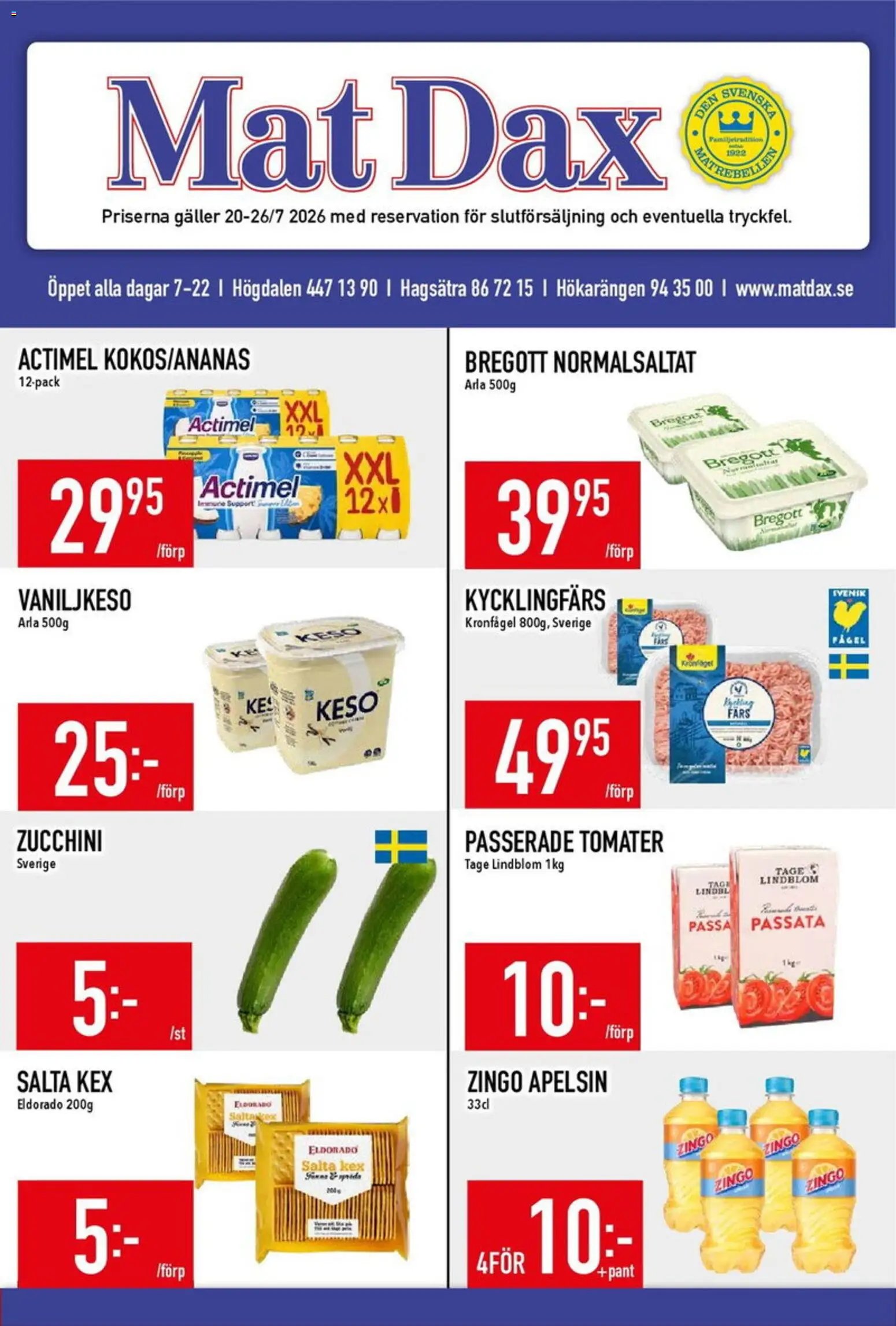 Matdax erbjudanden