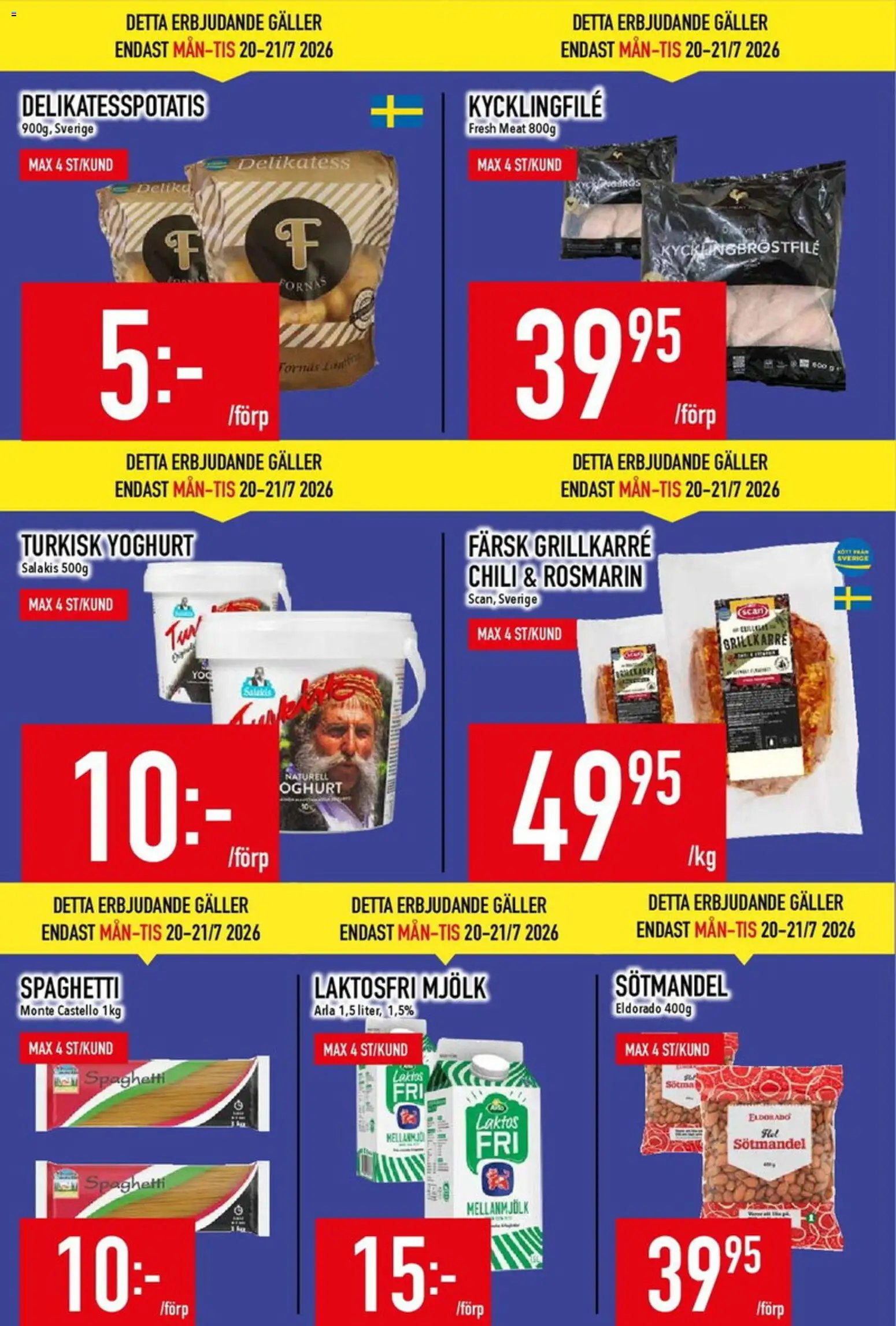 Matdax erbjudanden