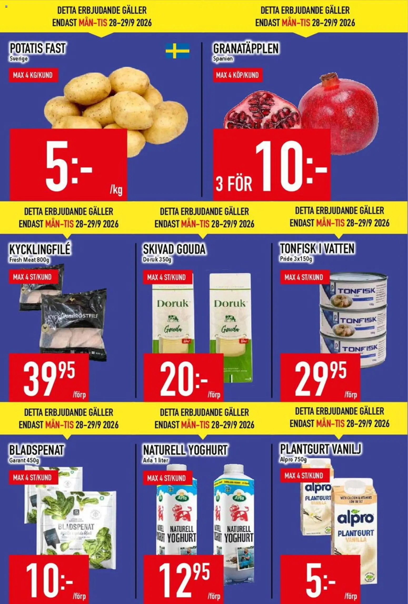 Matdax erbjudanden