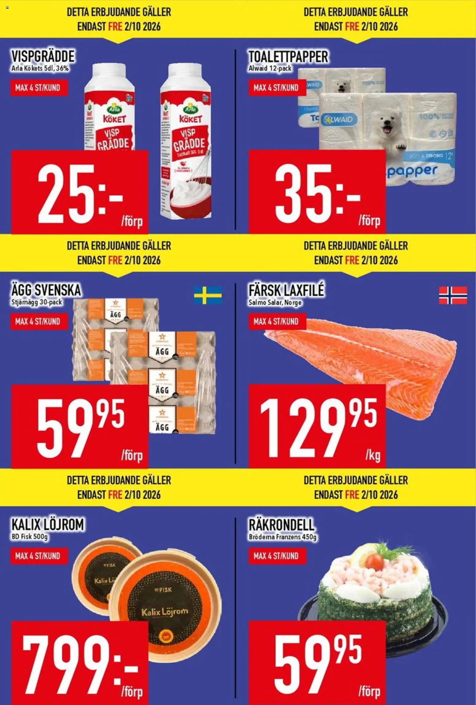 Matdax erbjudanden