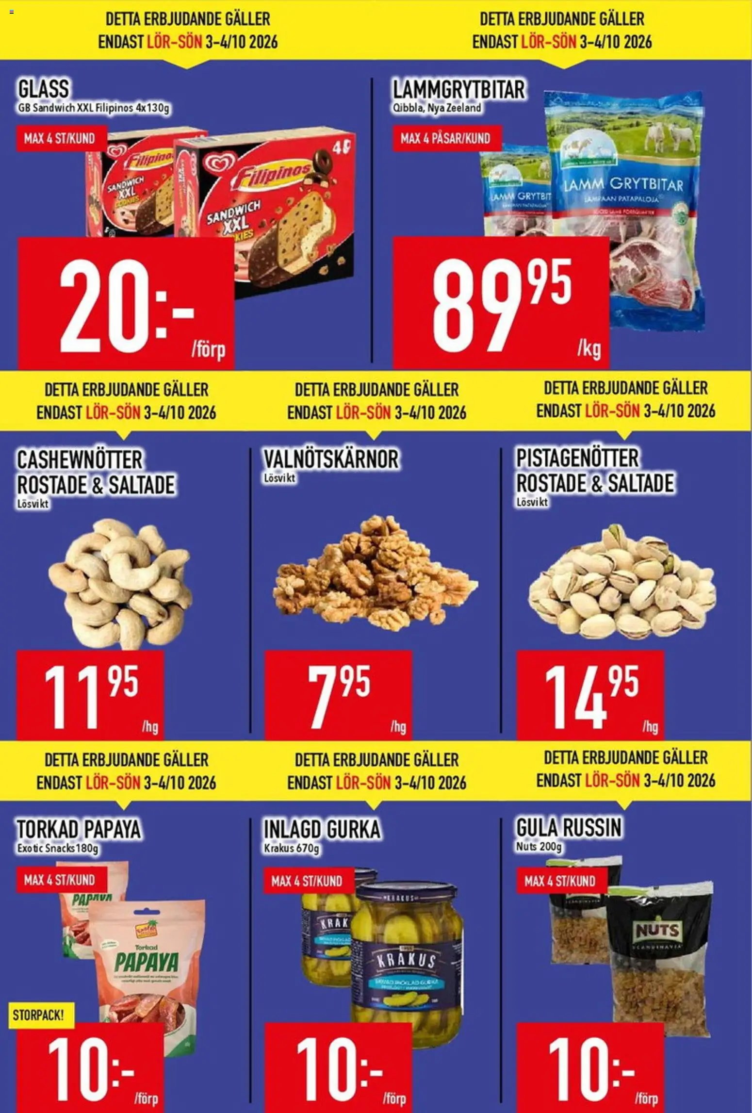 Matdax erbjudanden
