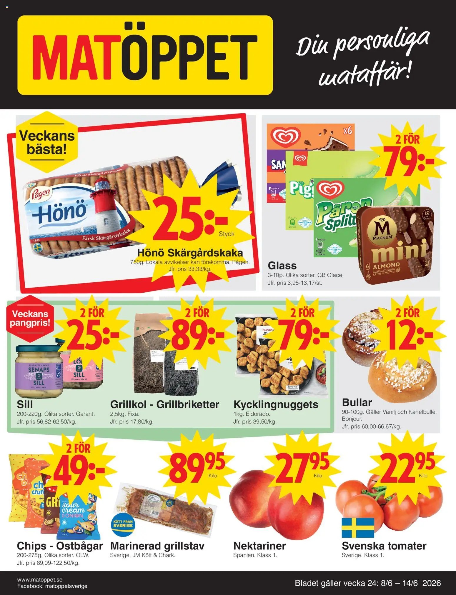 Matöppet erbjudanden