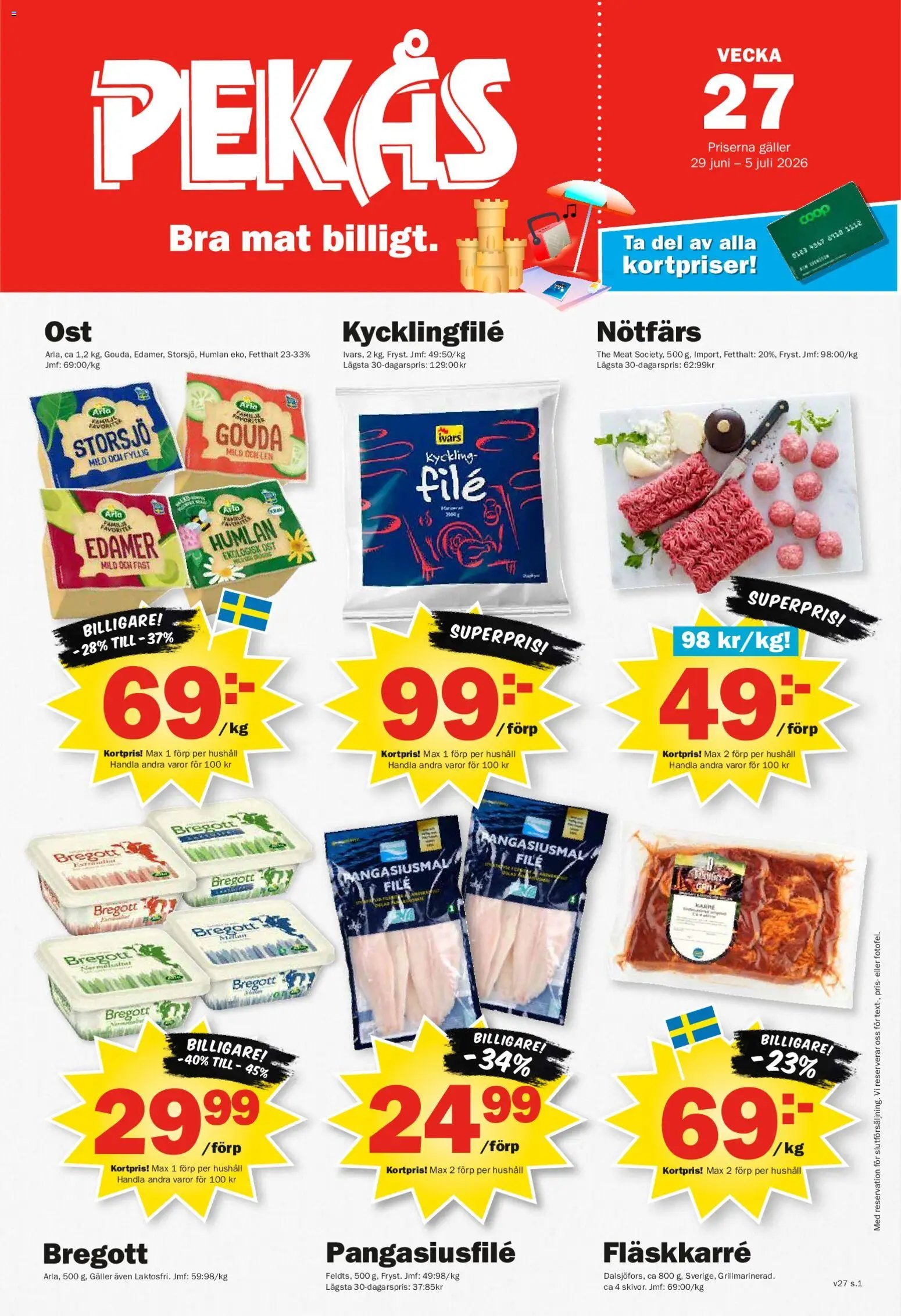 Pekås erbjudanden