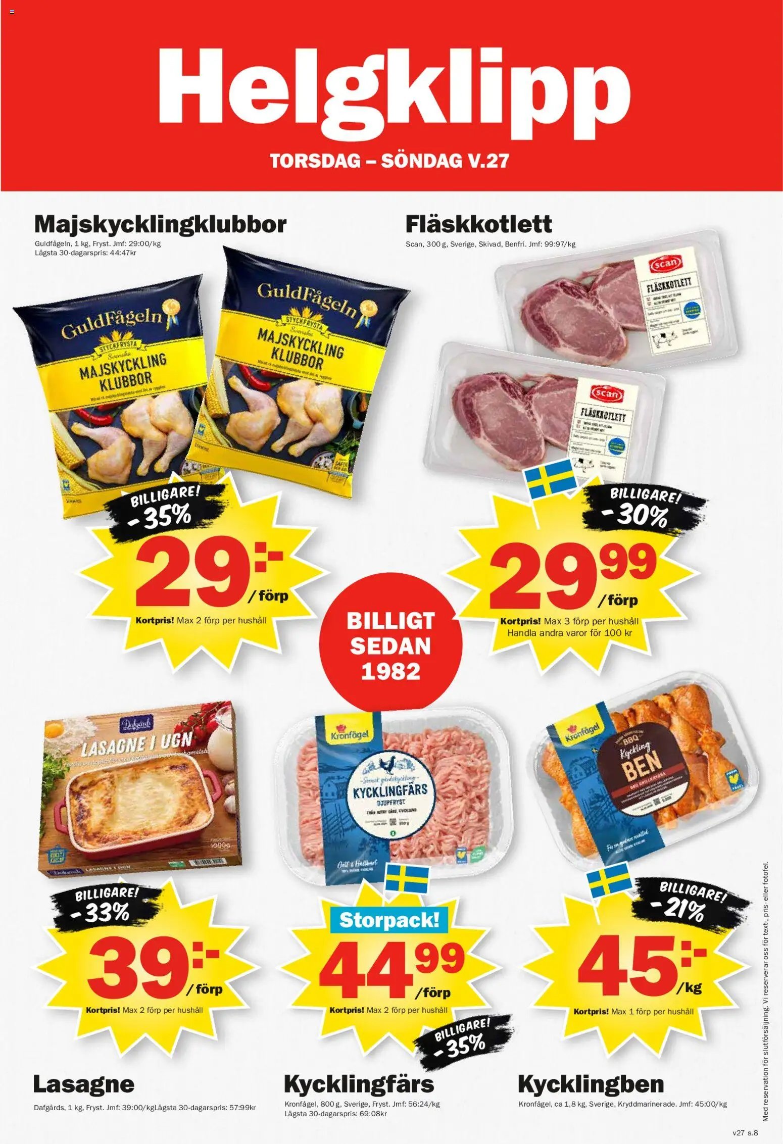 Pekås erbjudanden