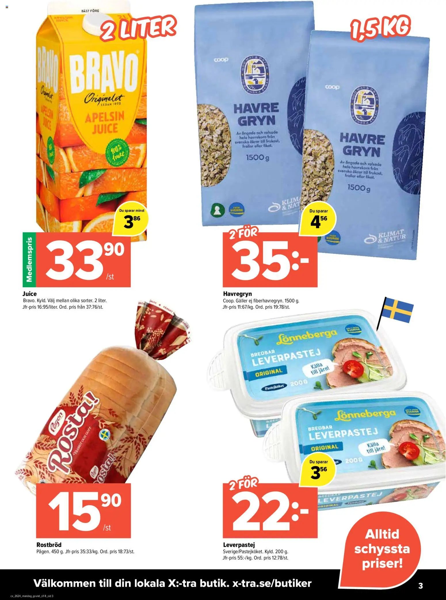 Coop X:-TRA erbjudanden