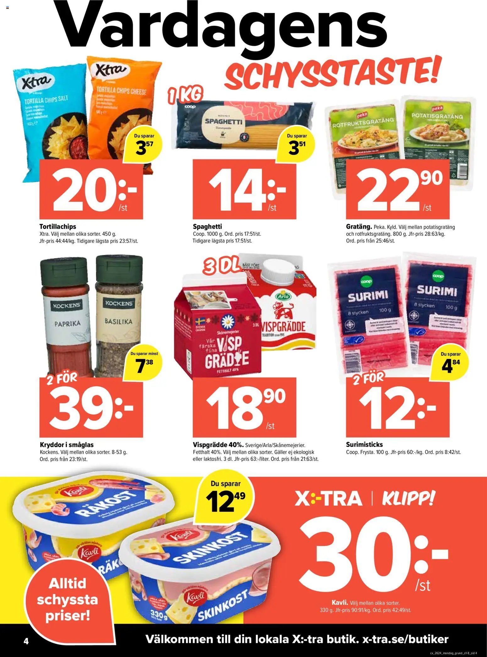 Coop X:-TRA erbjudanden