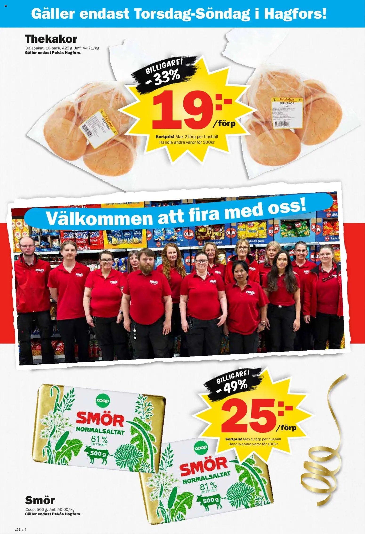 Pekås erbjudanden
