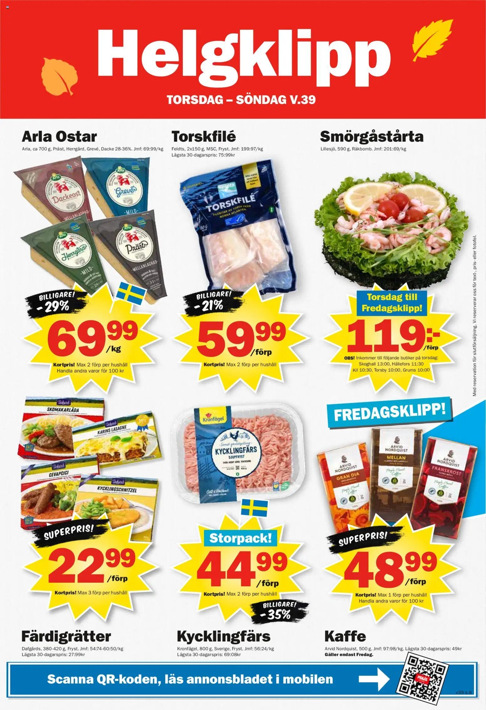 Pekås erbjudanden