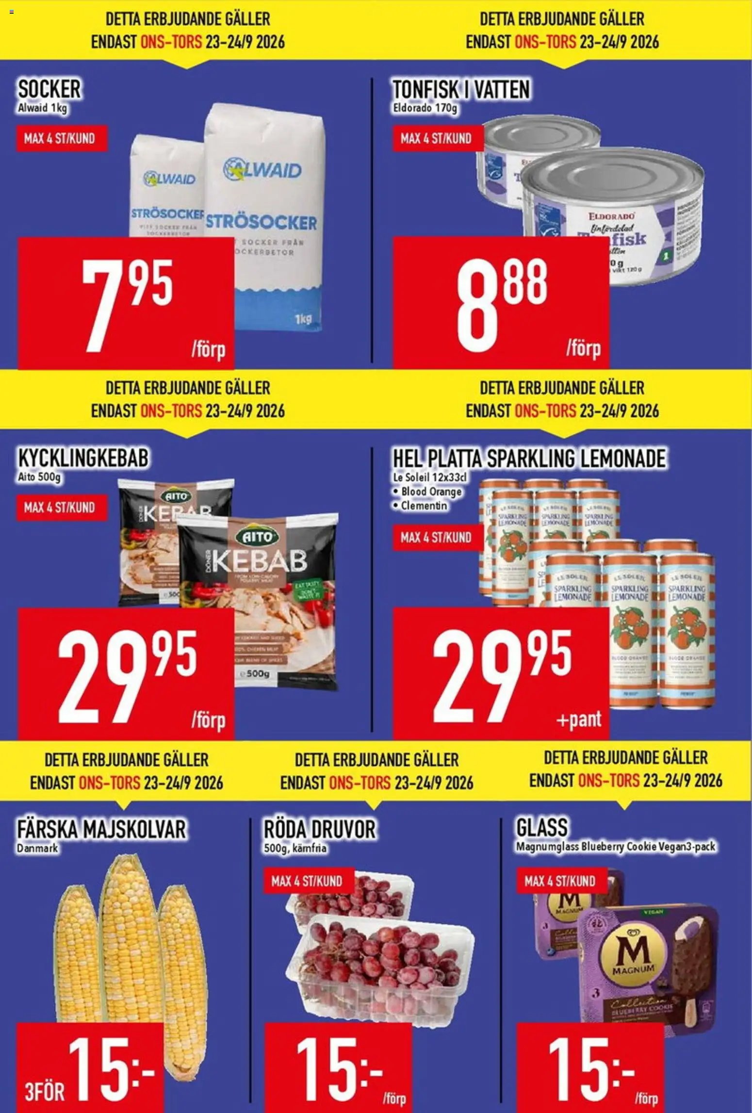 Matdax erbjudanden
