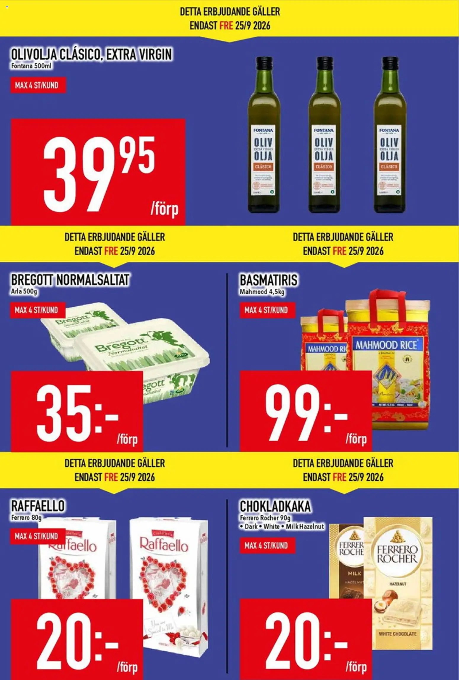Matdax erbjudanden