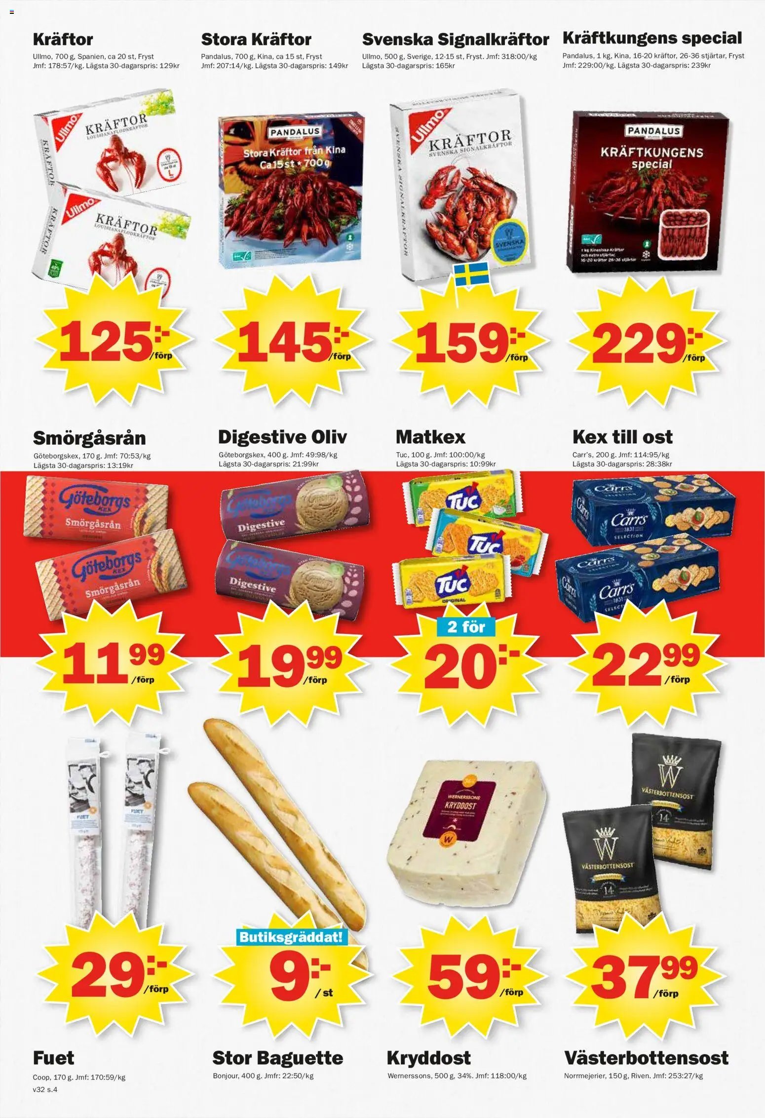 Pekås erbjudanden