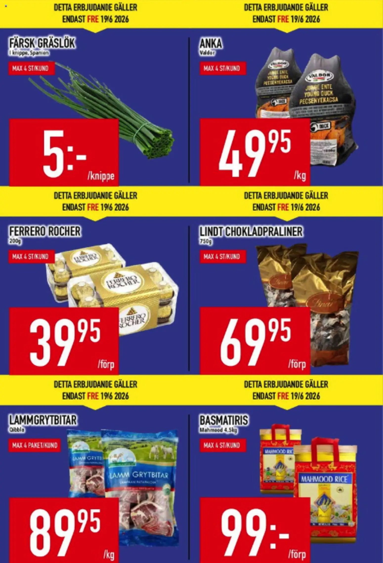 Matdax erbjudanden