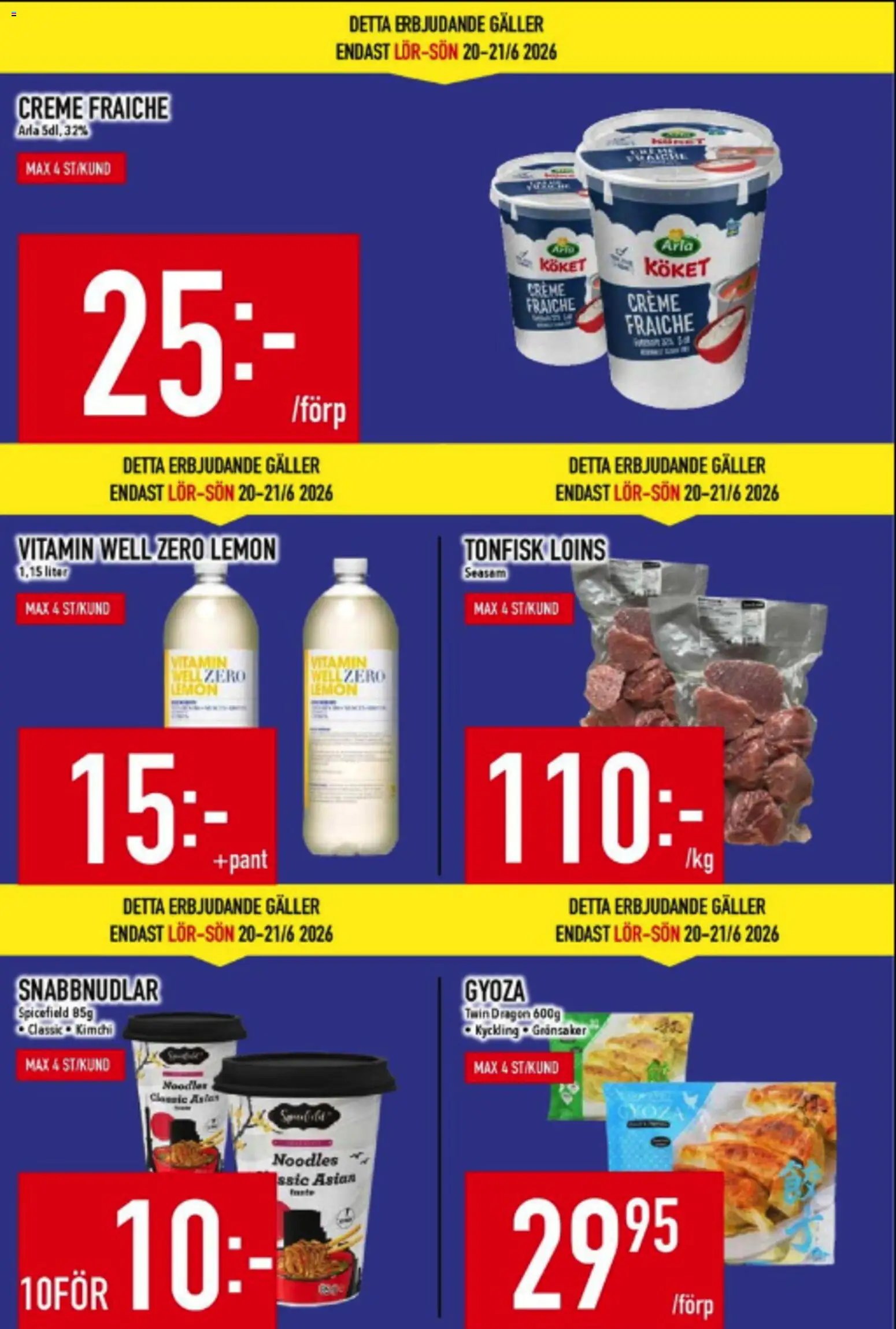 Matdax erbjudanden