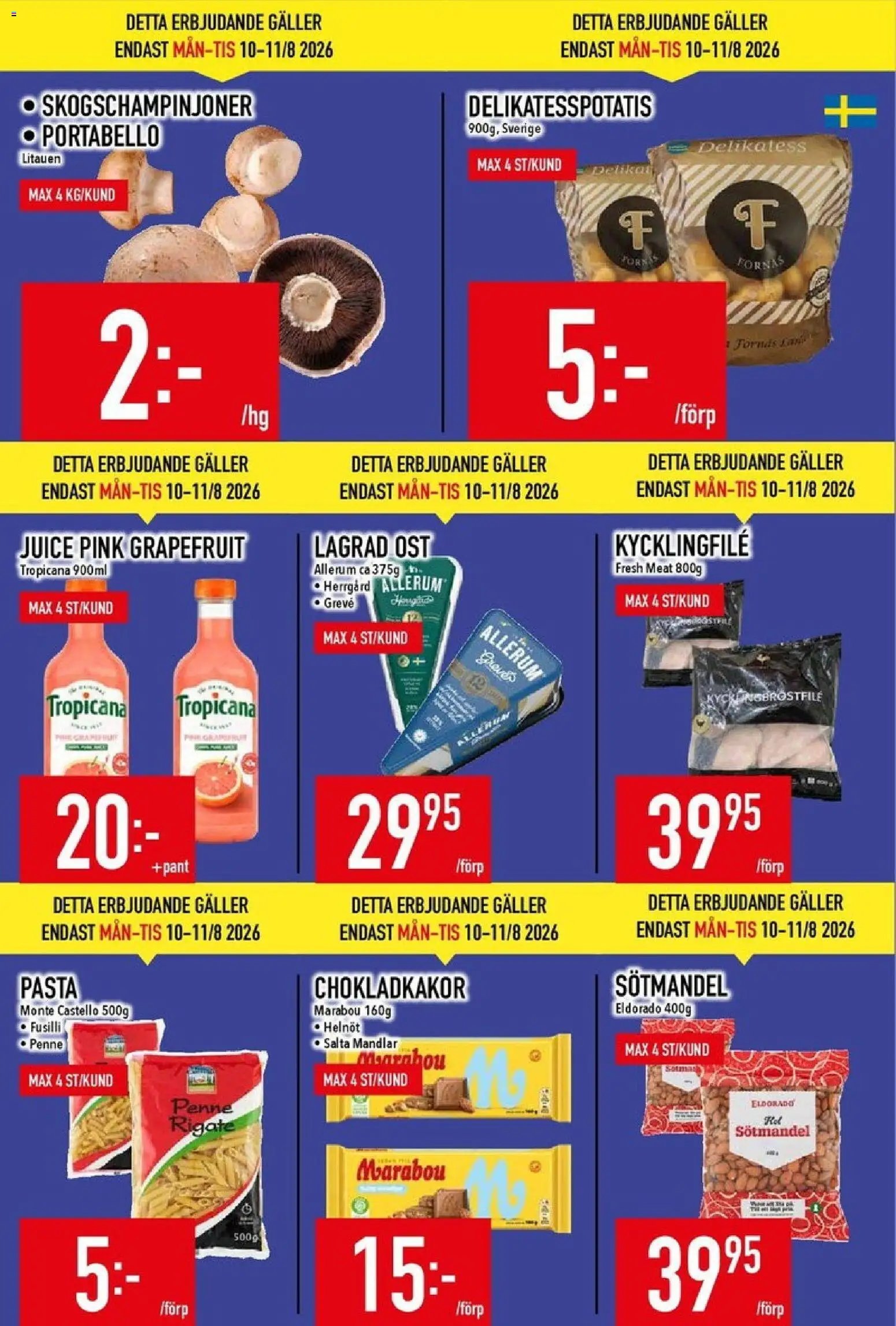 Matdax erbjudanden