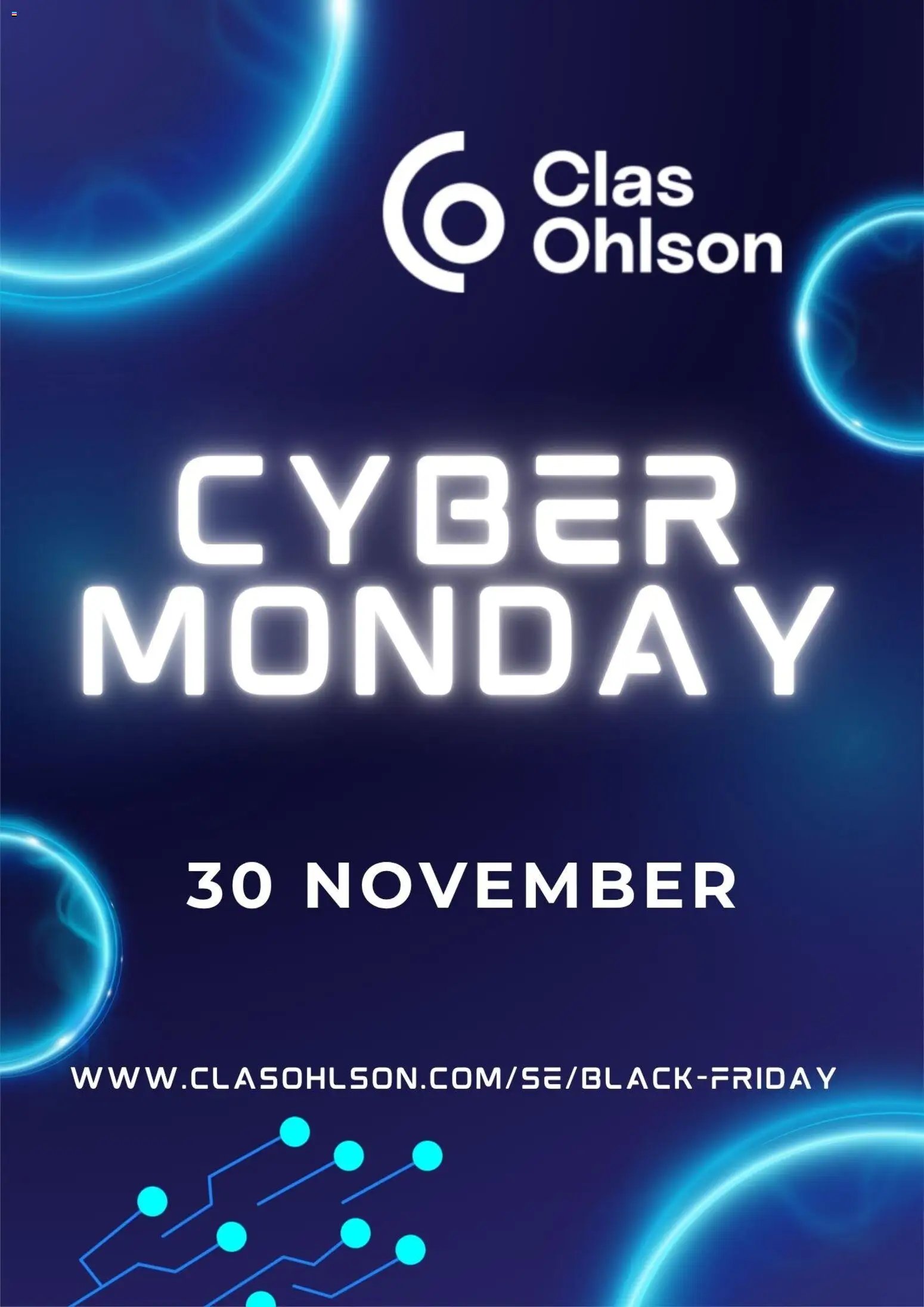 Clas Ohlson - Cyber Monday förhandsinformation