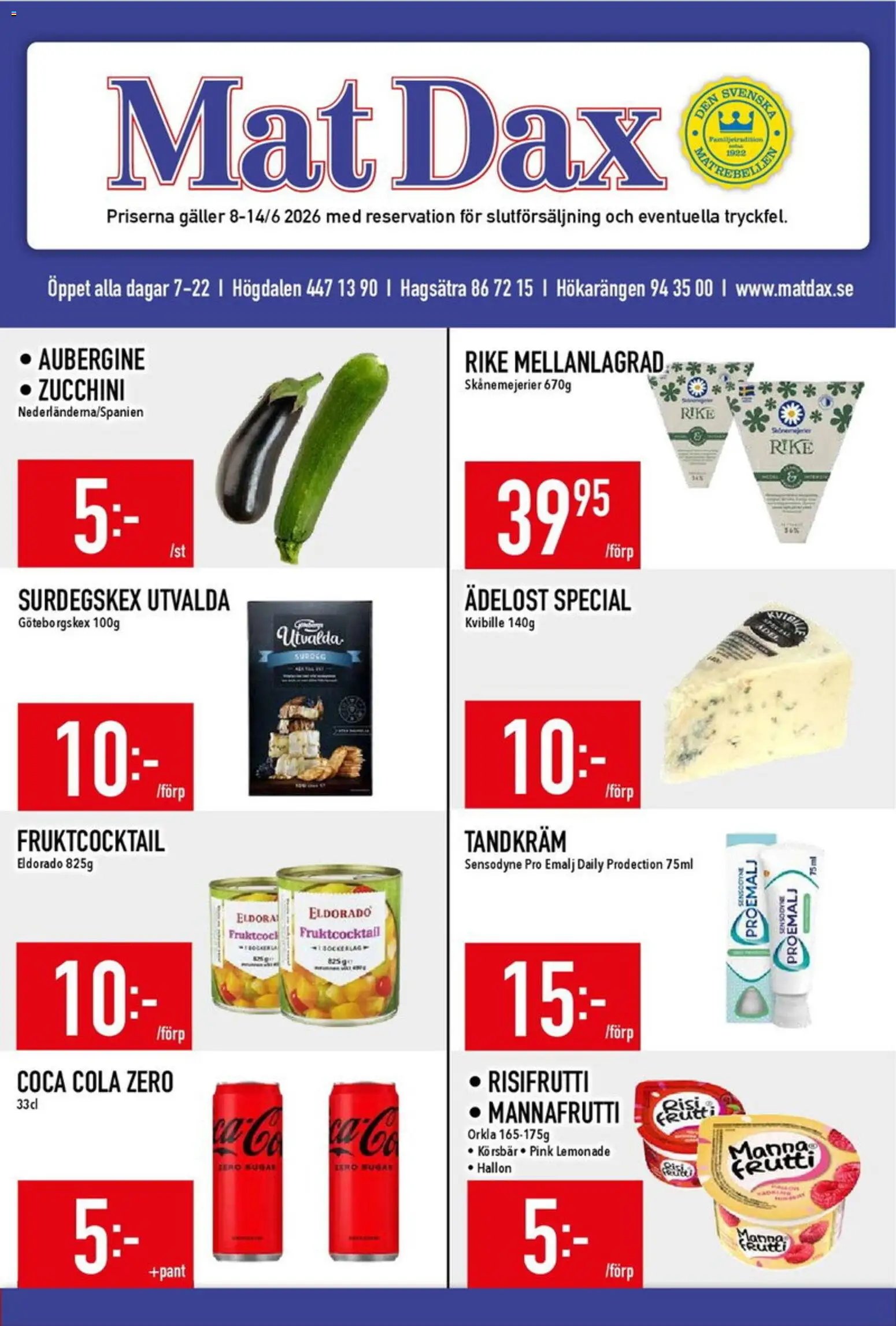 Matdax erbjudanden